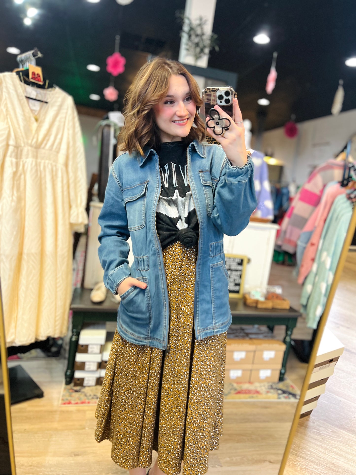 52seven Cheetah Print Midi Dress - S