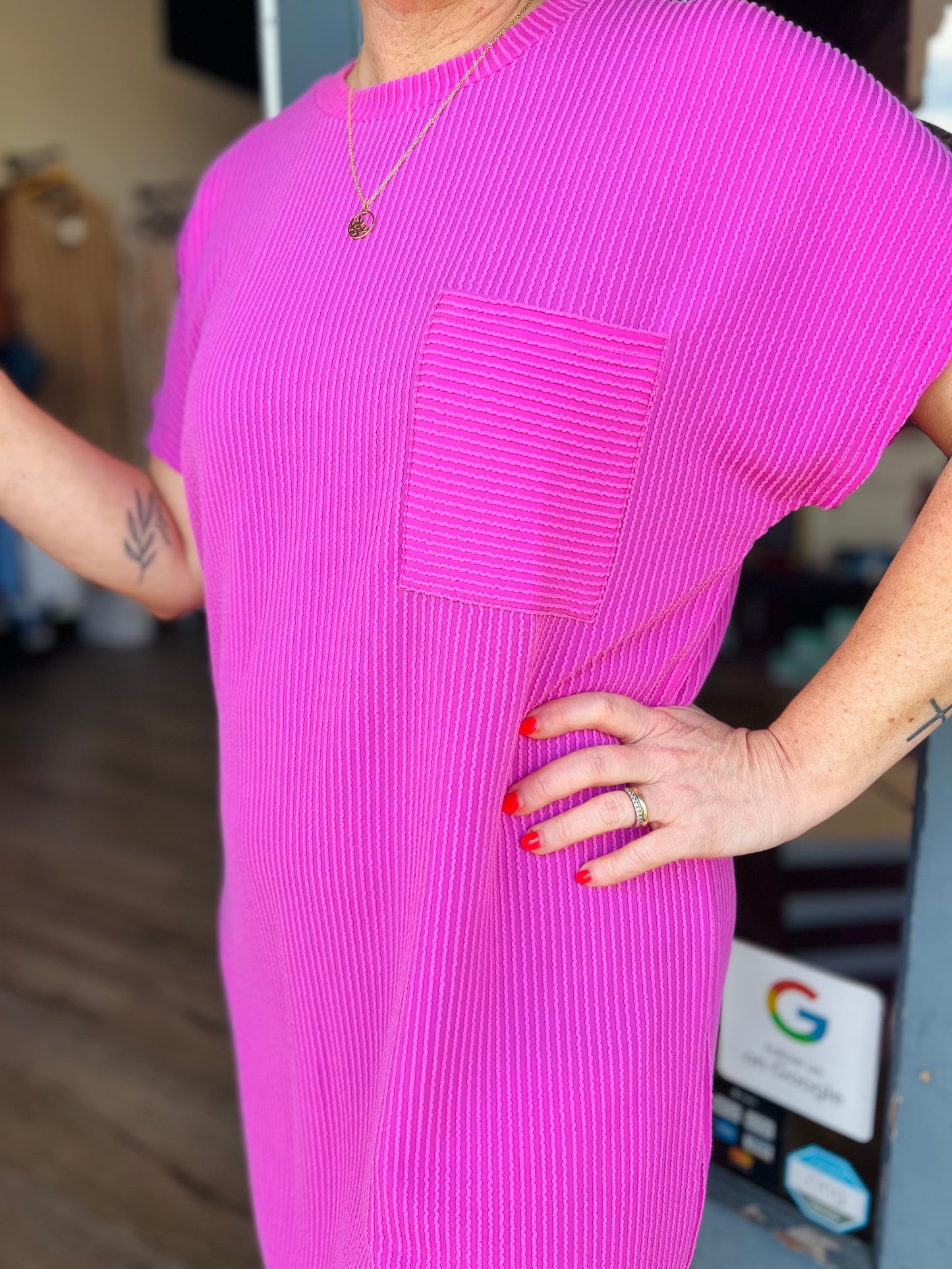Mehetabel | Short Dress - Hot Pink