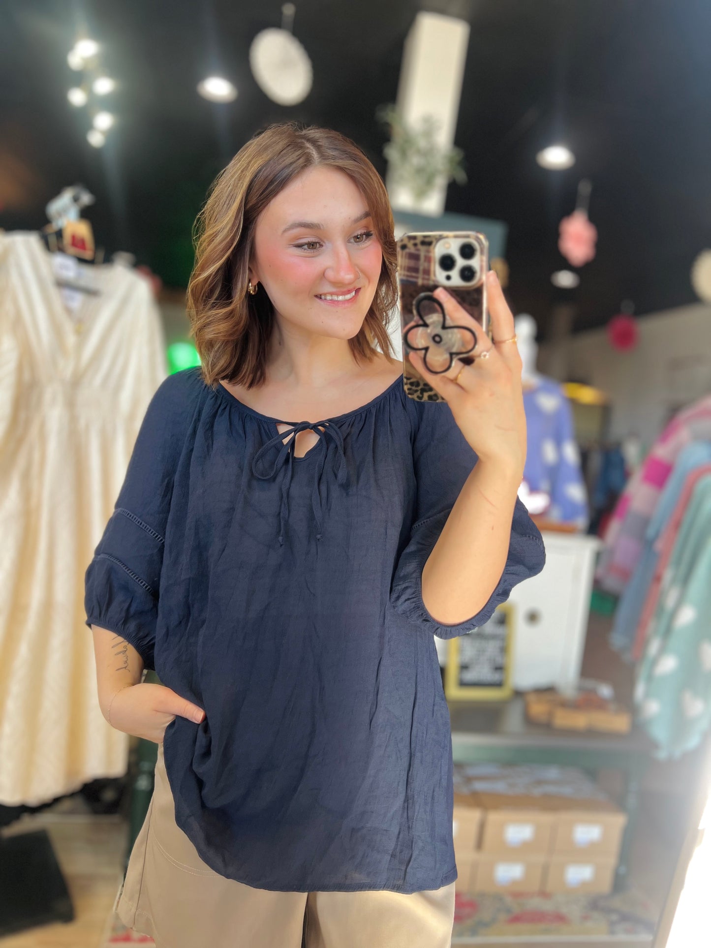 PerSeption Concept Navy Blue Blouse - XL