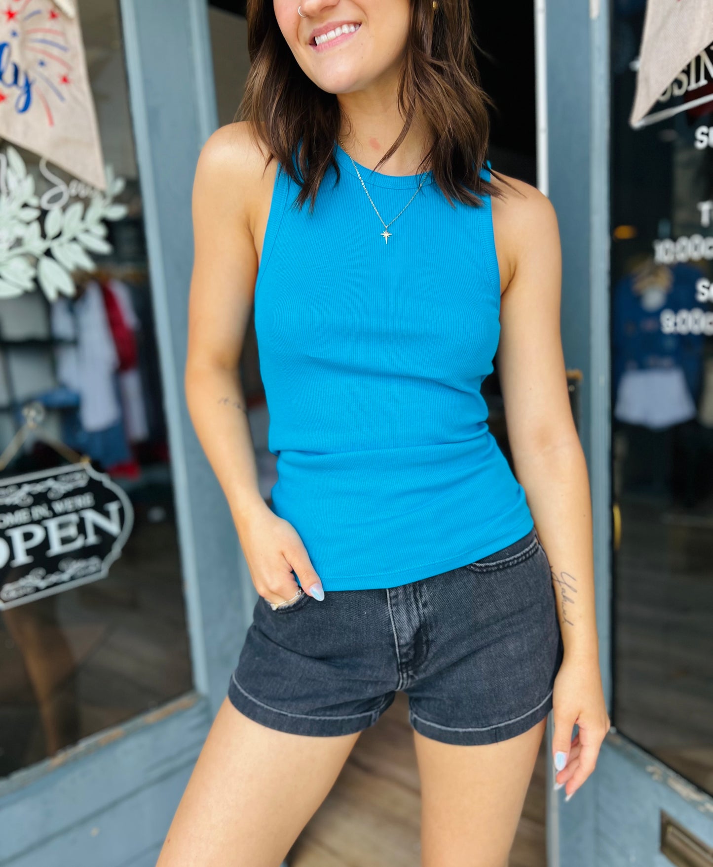 Ira | Halter Top - Blue