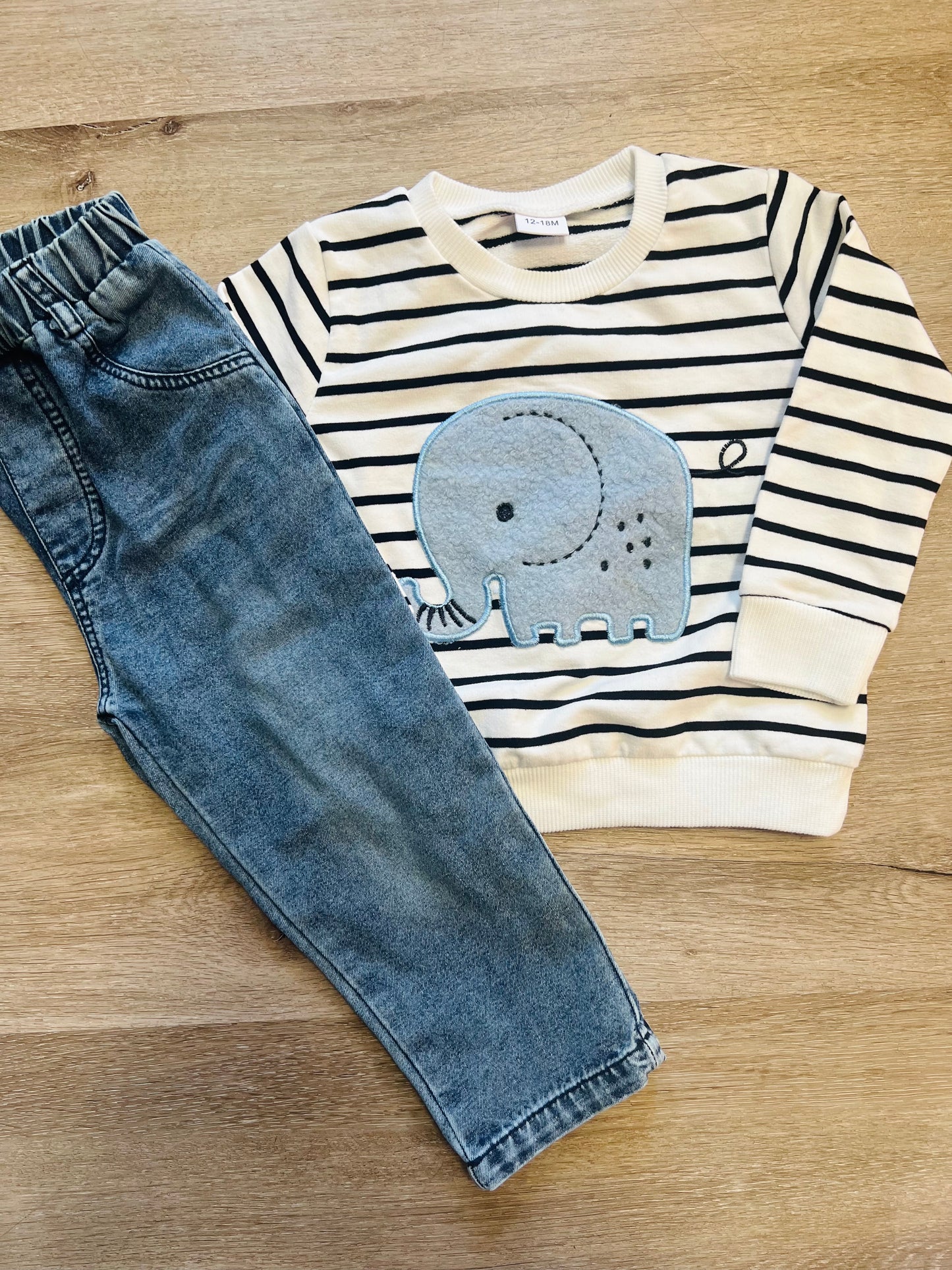 Elephant Shirt & Pants Set NWOT- Size 12-18M
