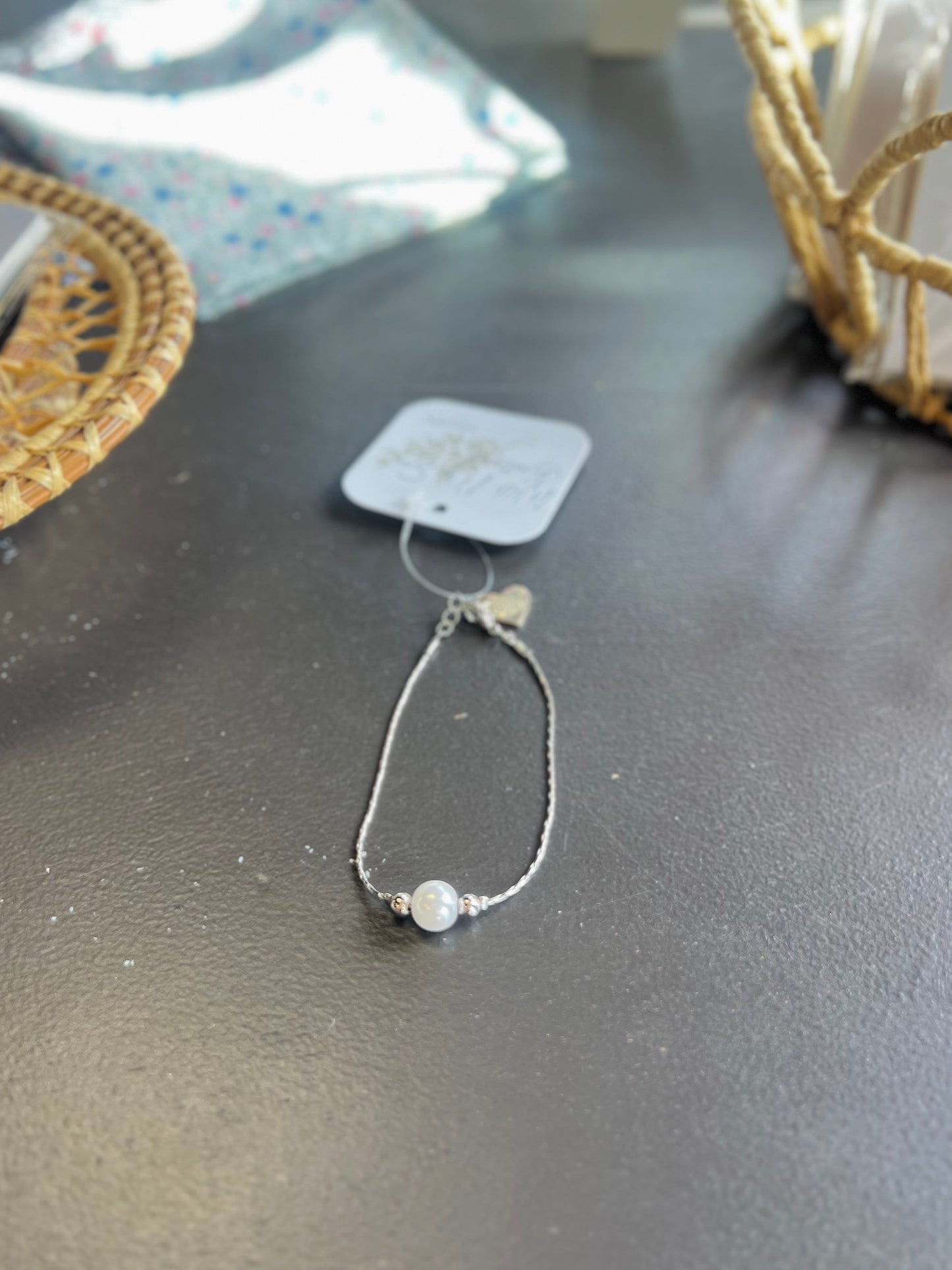 Silver Pearl Bracelet