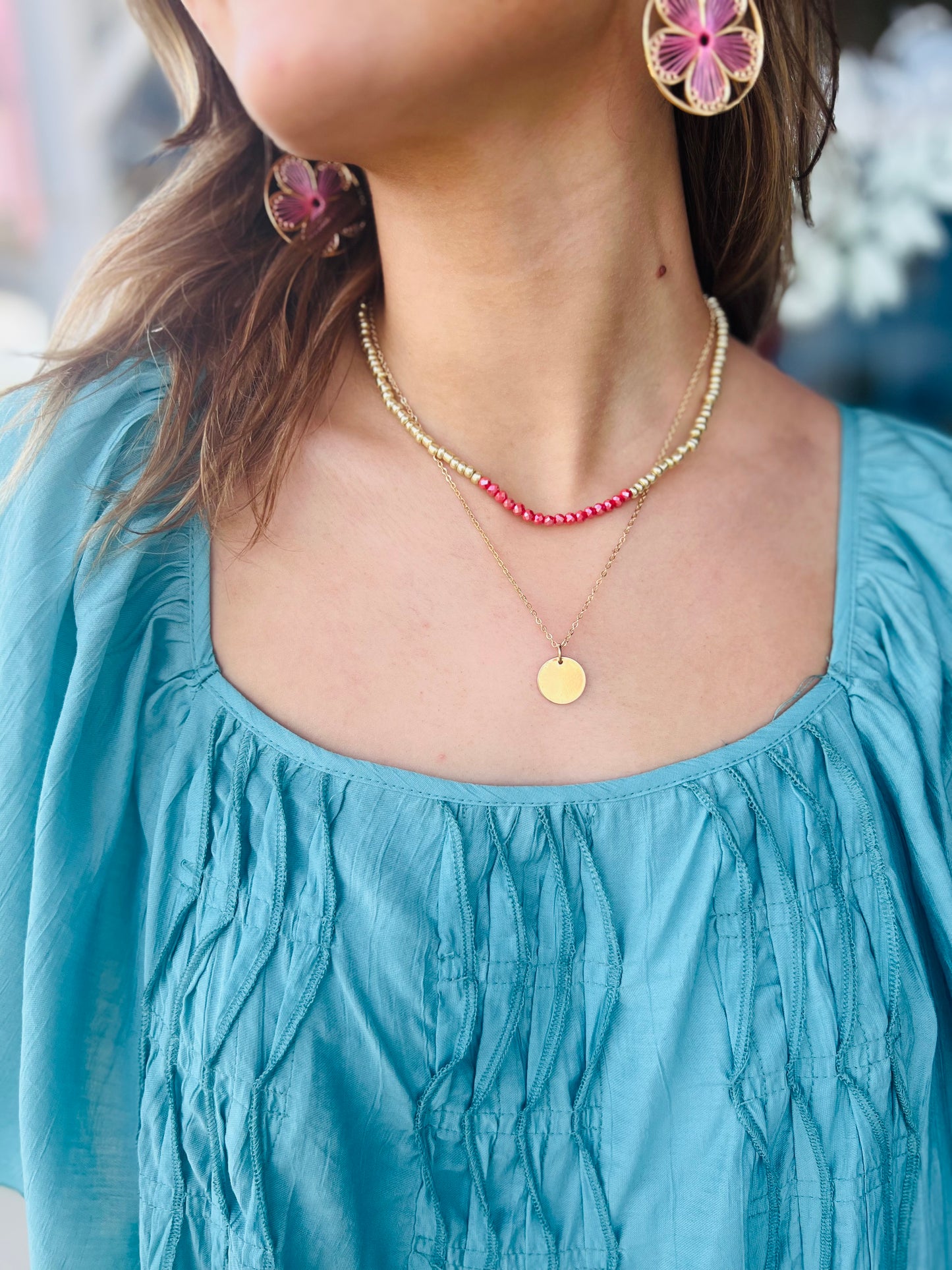 Beaded Peaches | Necklace