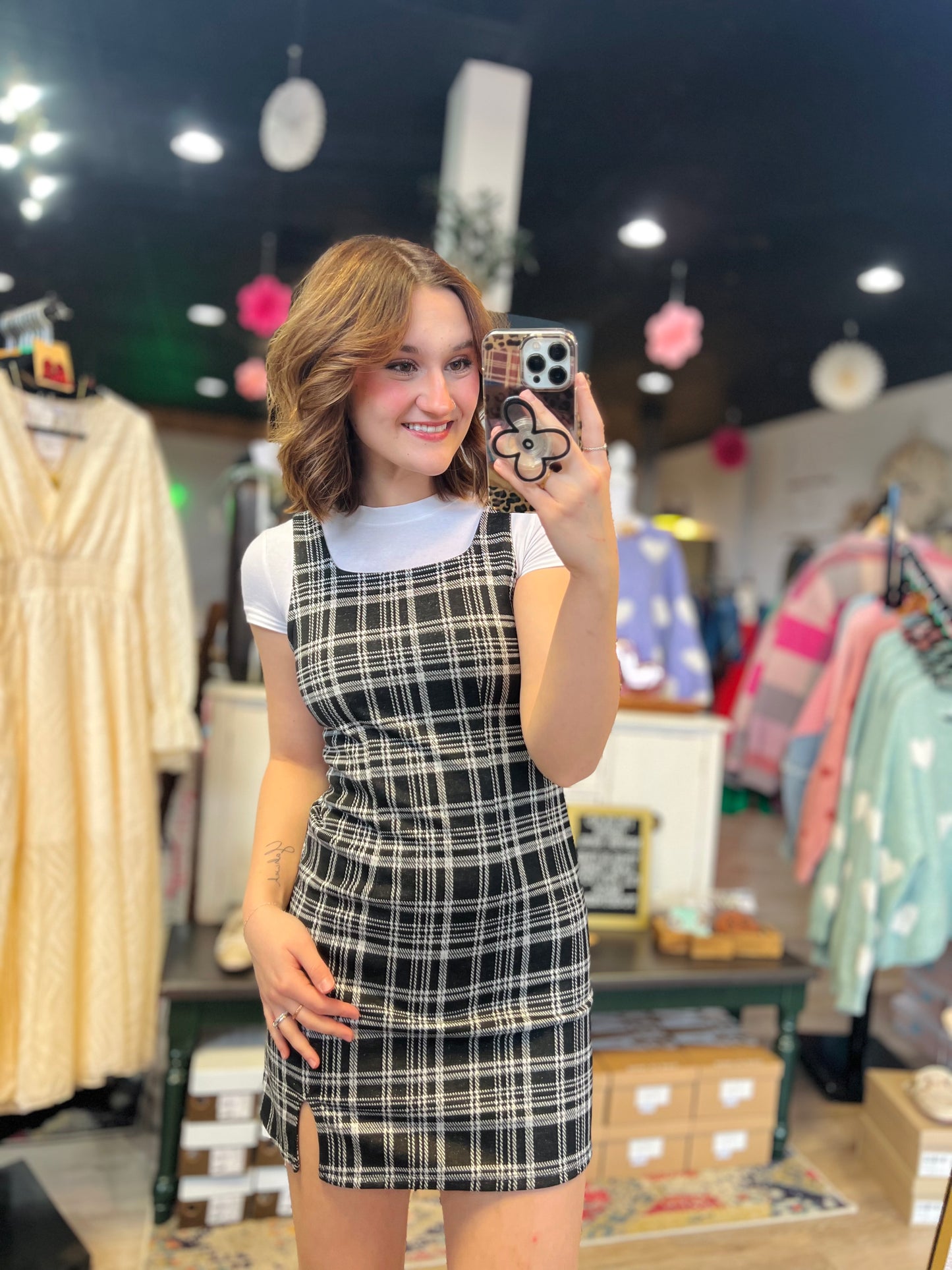 SO Plaid Sparkle Dress - Kiddos 10/12