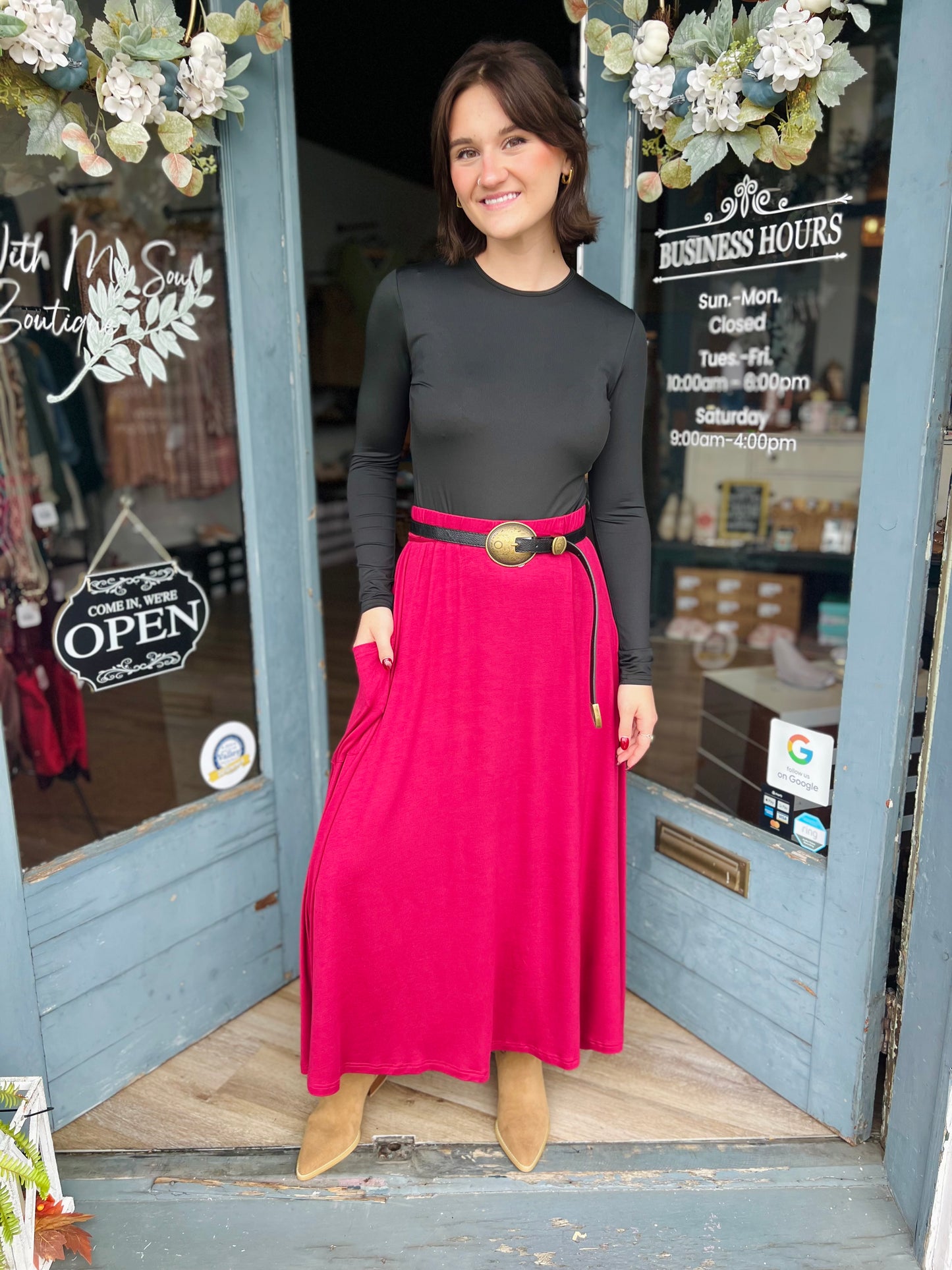 Out On My Own | Skirt - Red