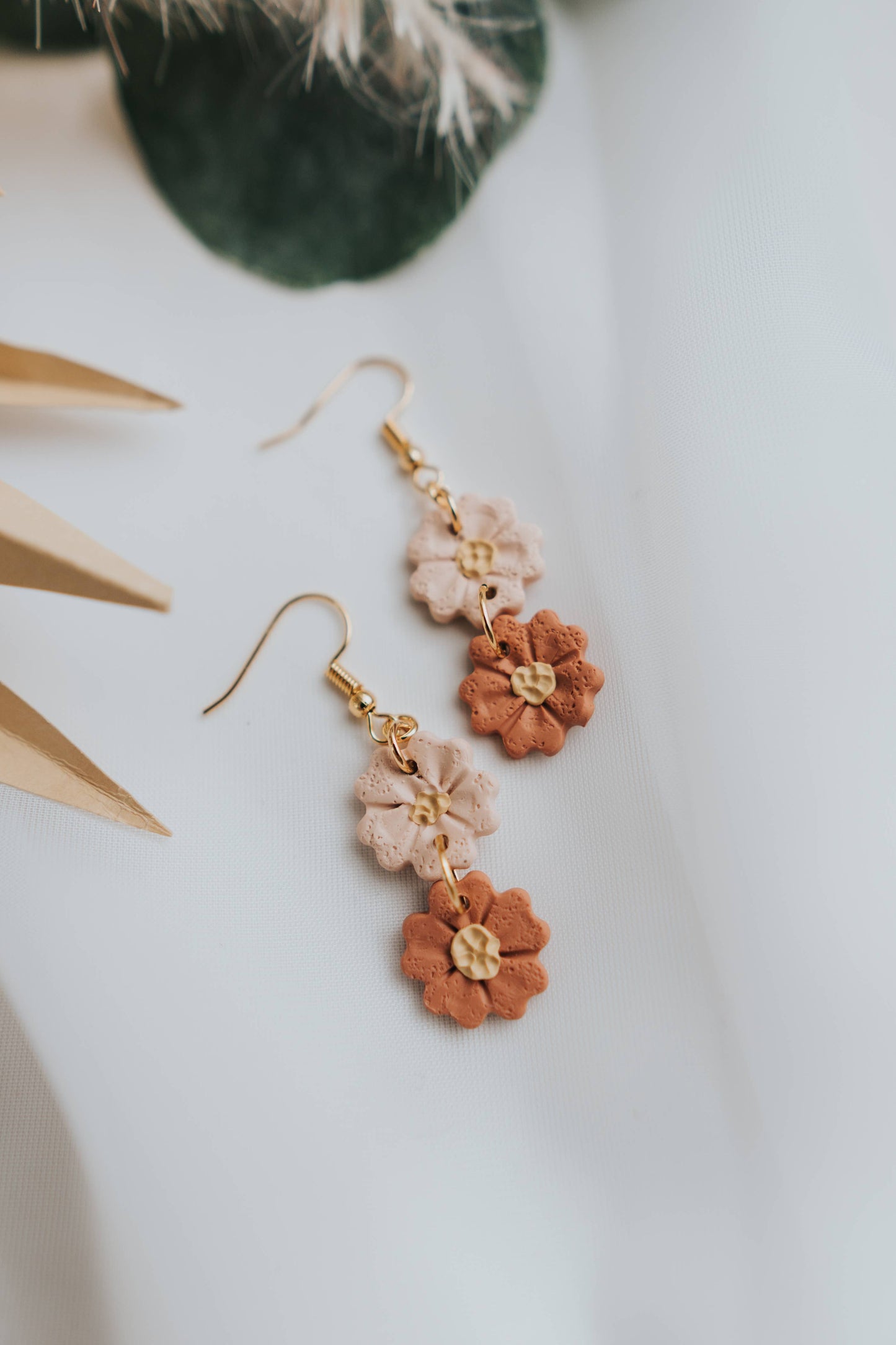 Double Floral | Clay Earrings