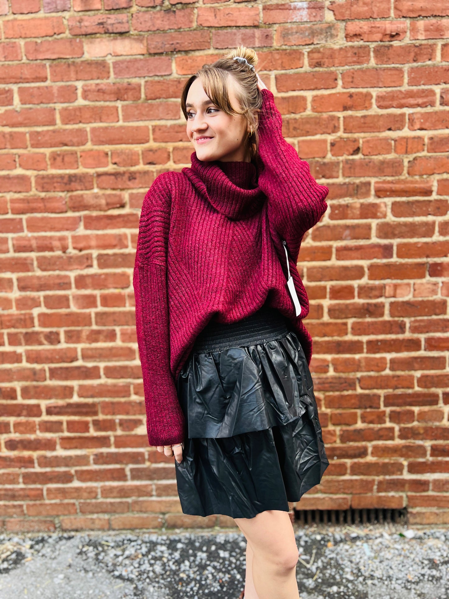 Faux Layered Mini Skirt