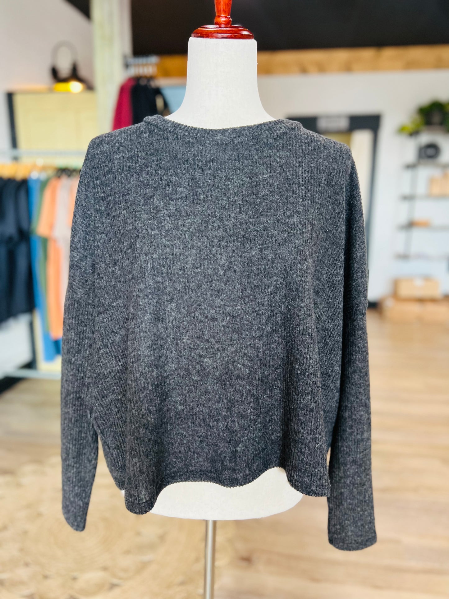 Ribbed Long Sleeve Top