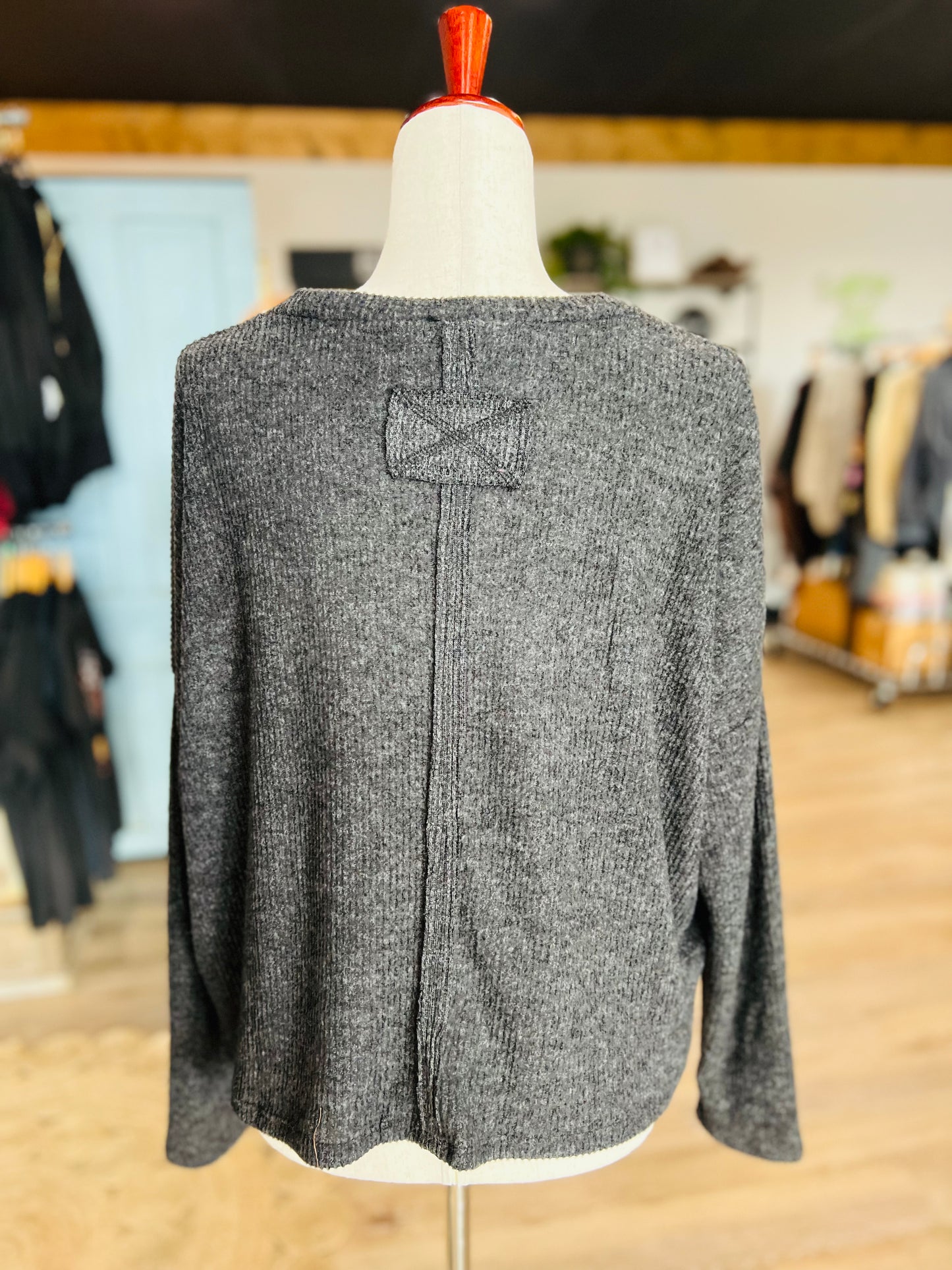 Ribbed Long Sleeve Top