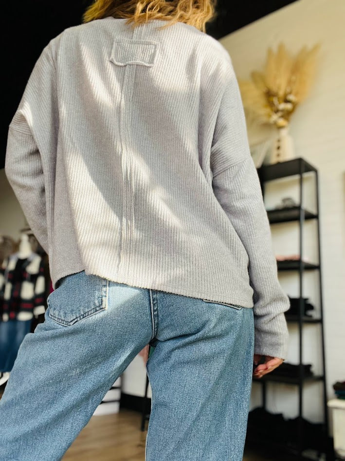 Ribbed Long Sleeve Top