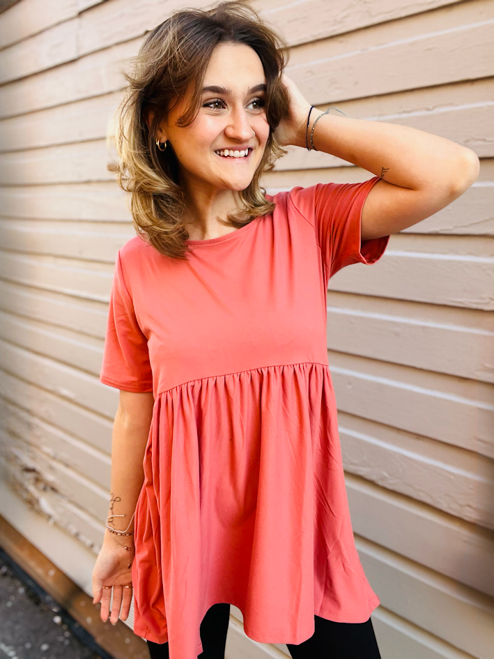 Butter Soft Peplum Top