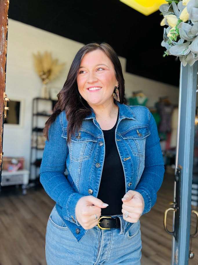 DENIM JEAN JACKET W POCKETS COLOR WAY