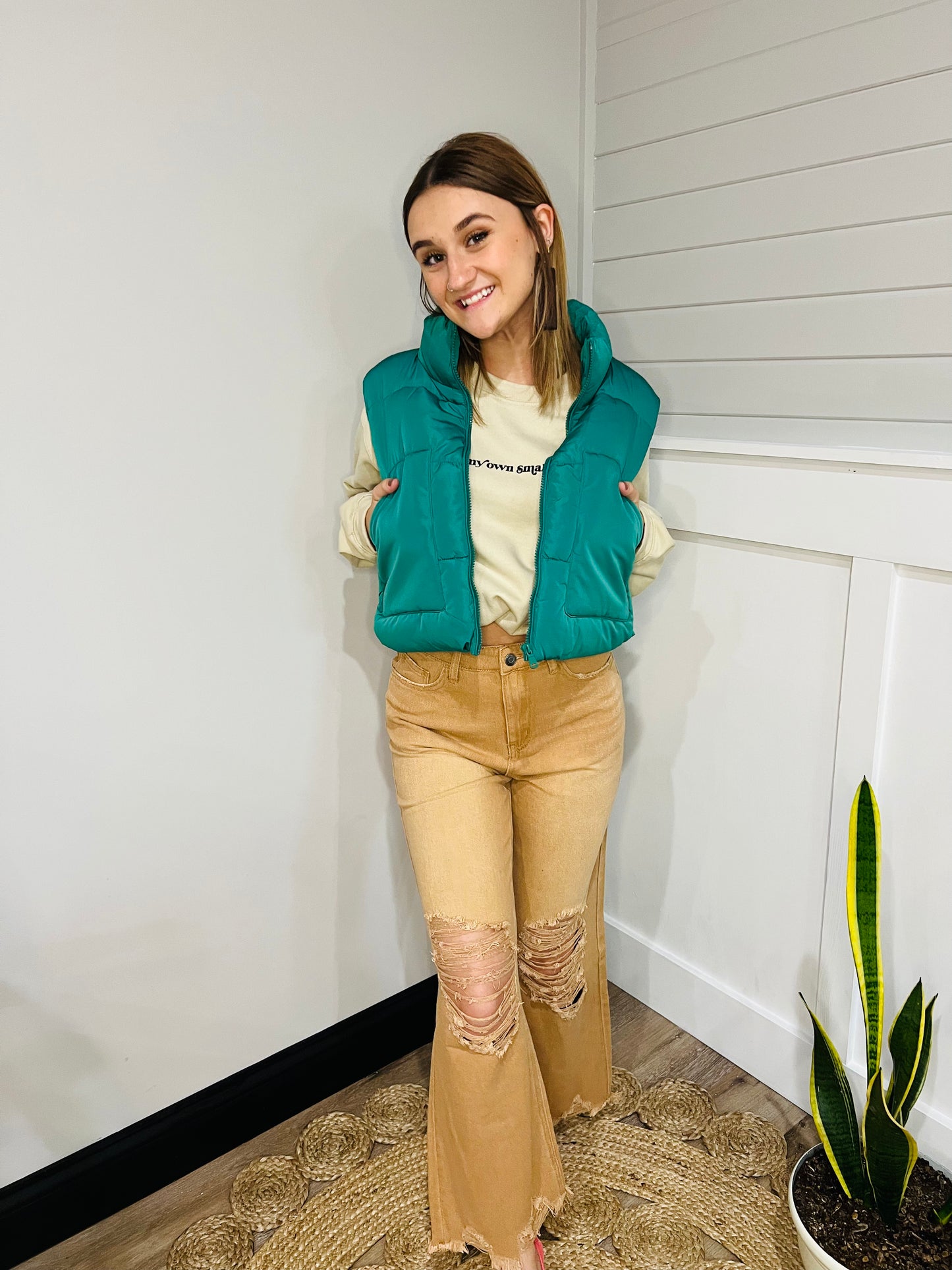 Green Puffer Vest
