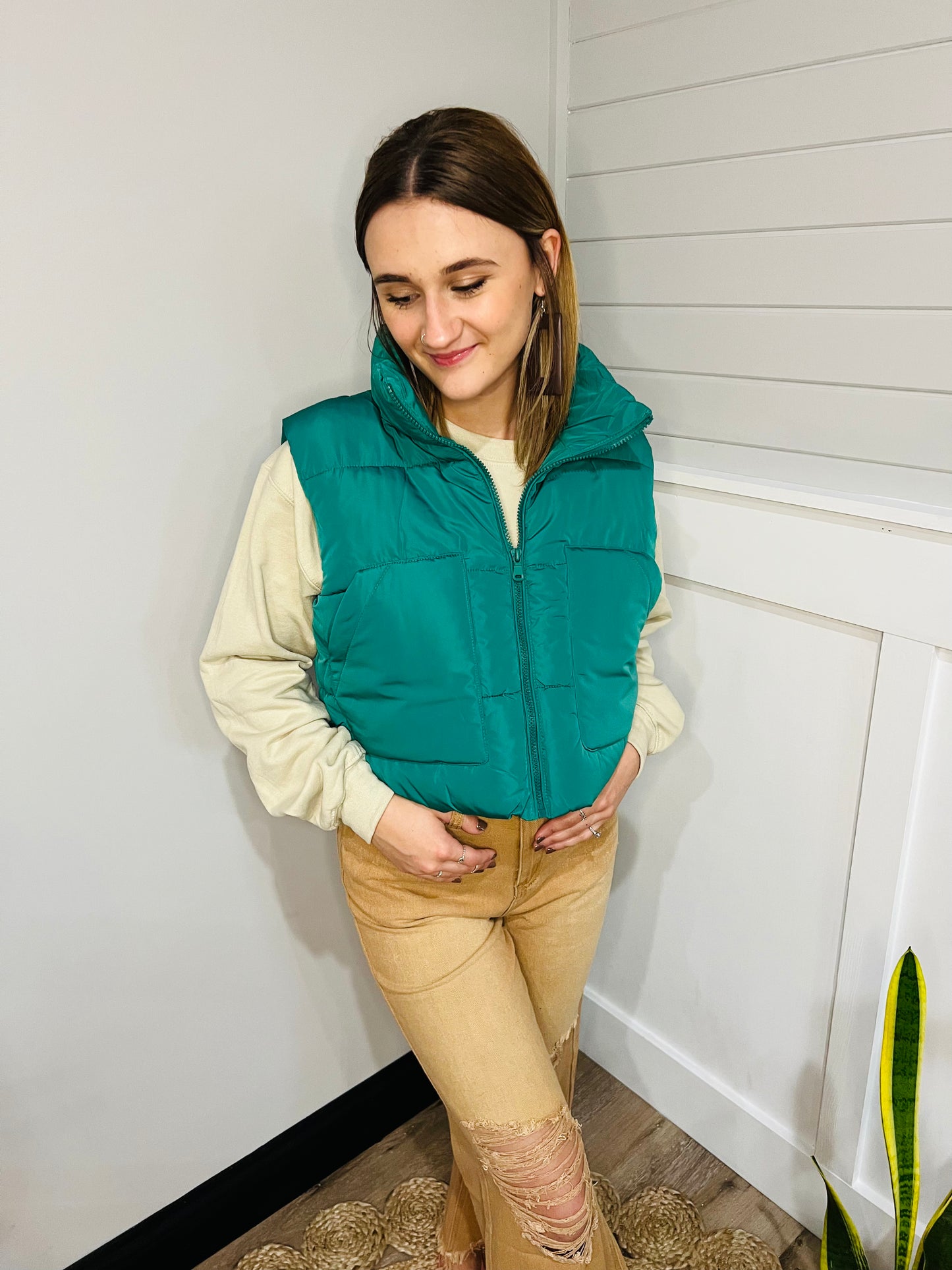Green Puffer Vest