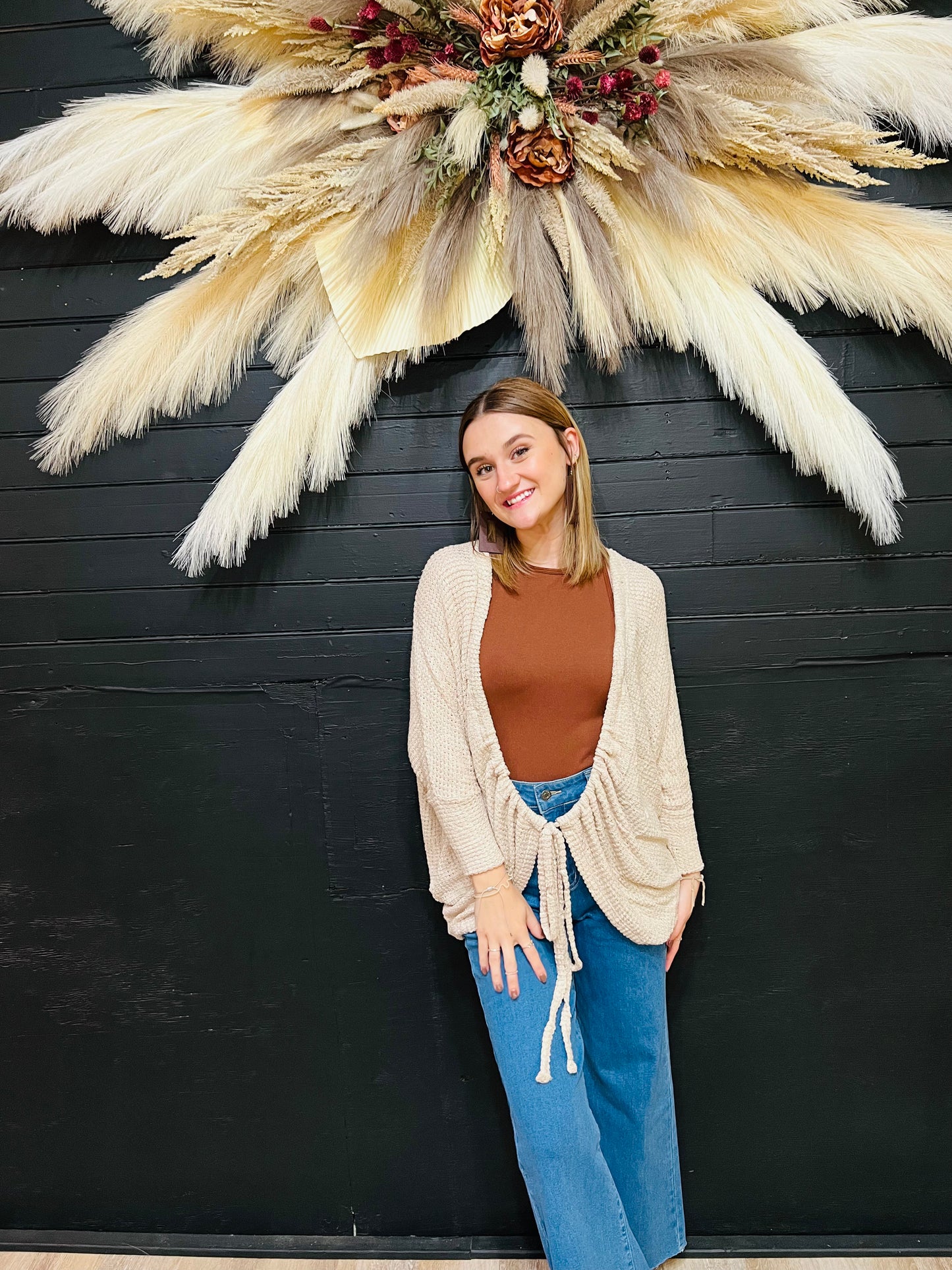 Stretch High Rise Wide Leg Jeans