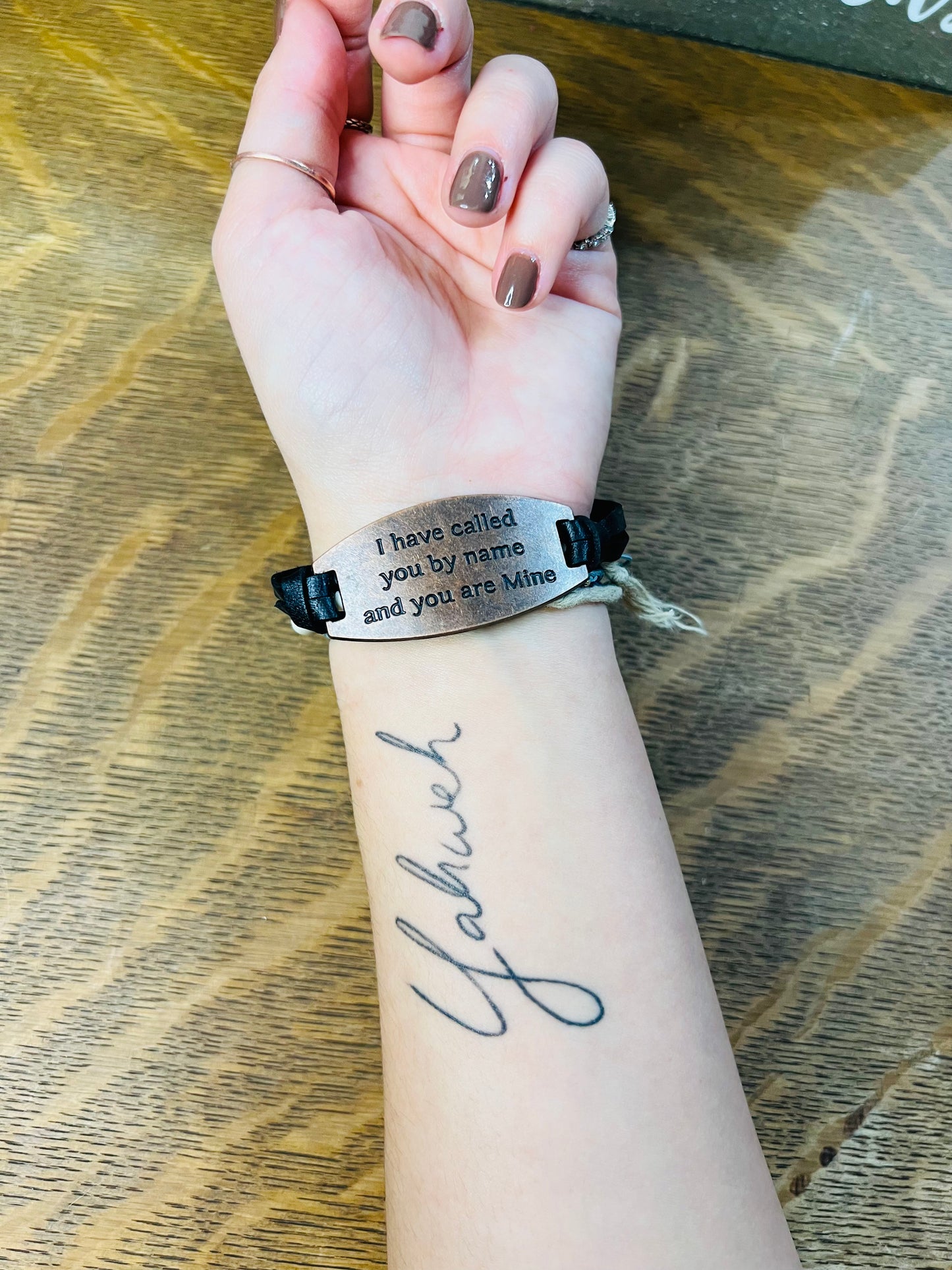 Leather & Metal Plated Bracelet