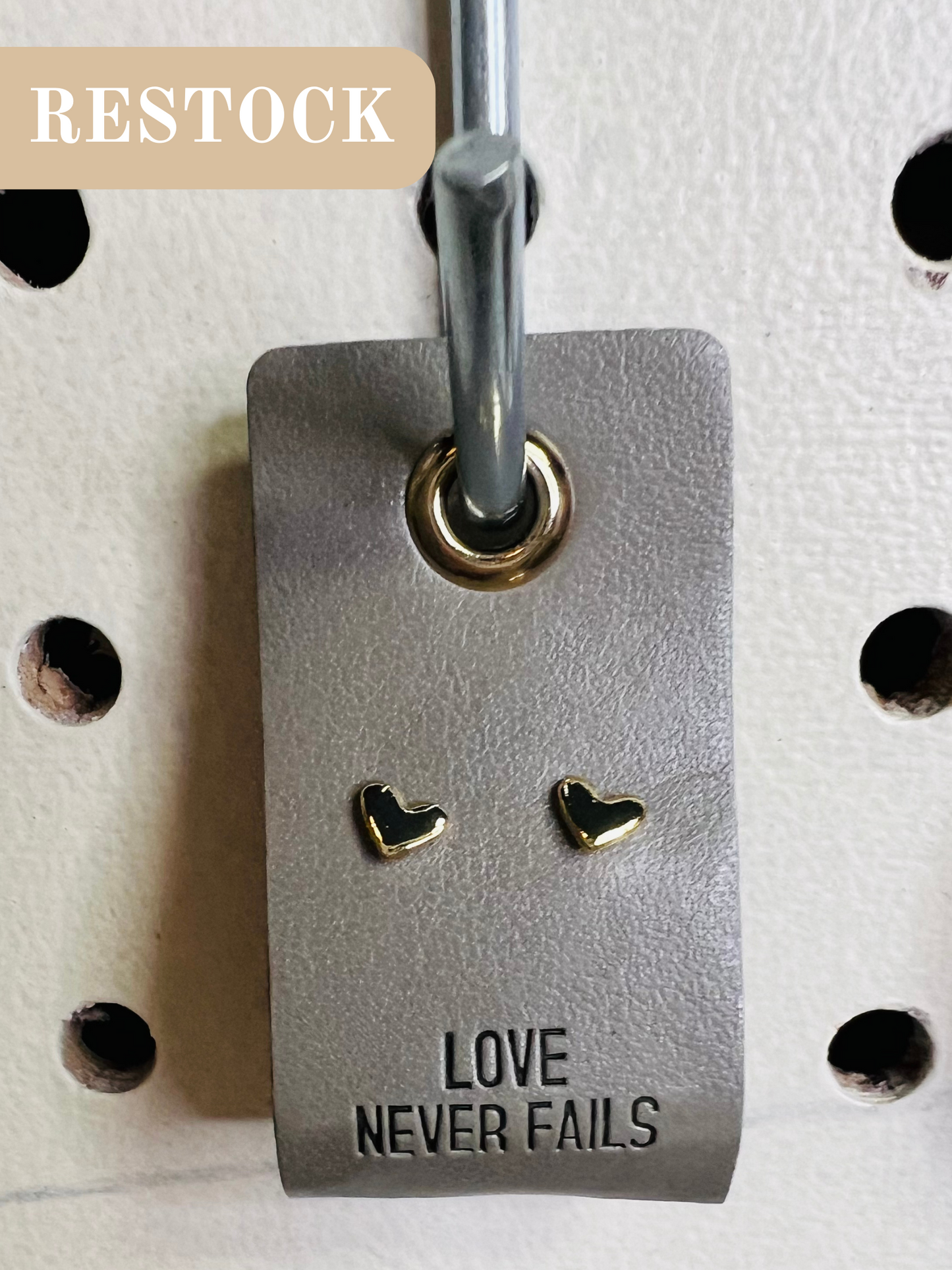 HEART EARRINGS | Leather Tag