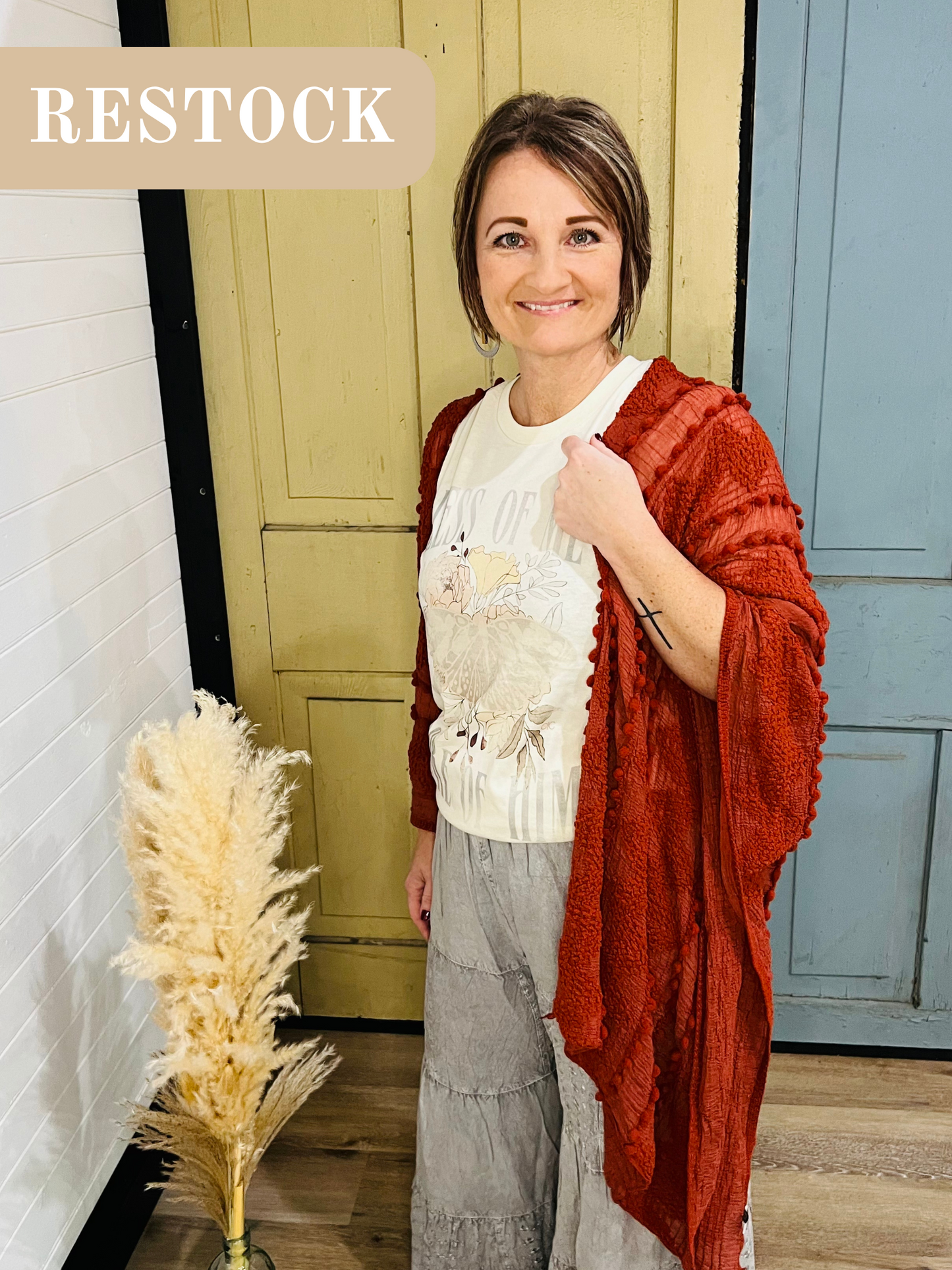 Embroidered Zig Zag Kimono