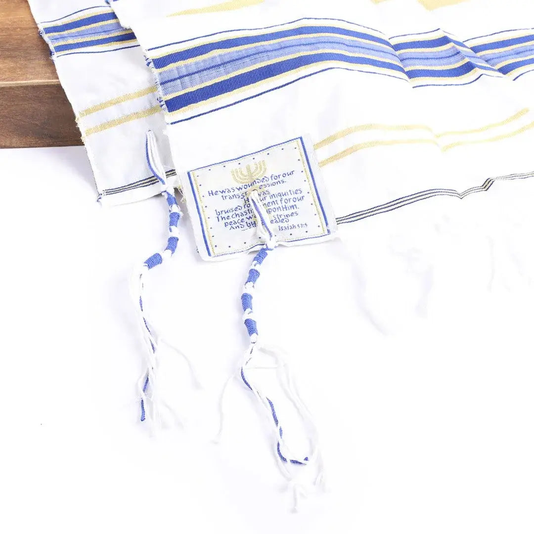 Prayer Shawl – Gold and Royal Blue