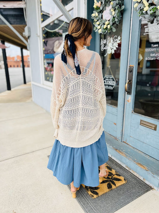 Sleeveless Ruffled Midi Dress - Curvy