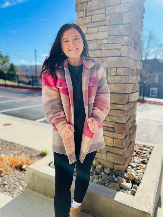 Multi Color Plaid Shacket