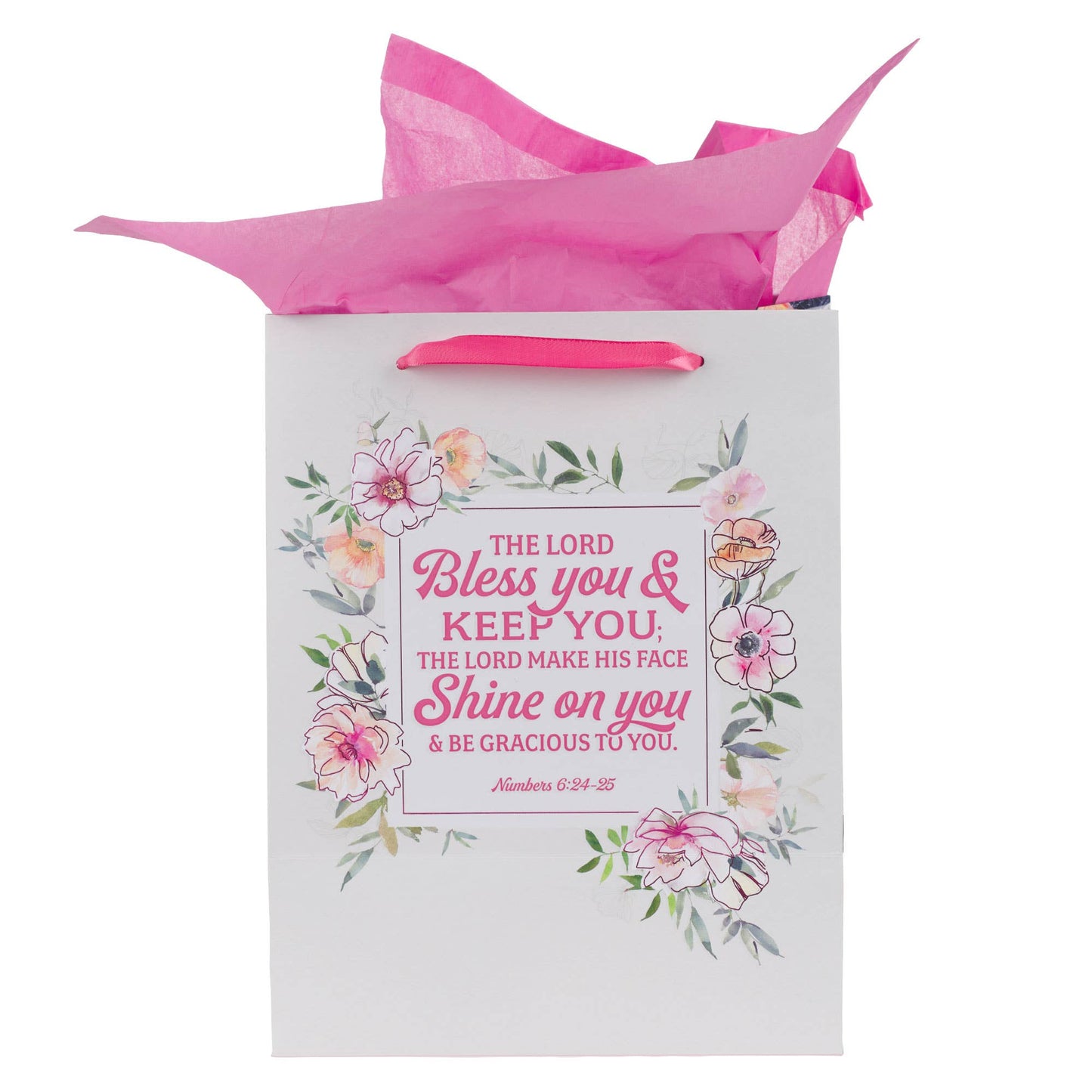Bless You and Keep You | Floral Large Gift Bag & Card