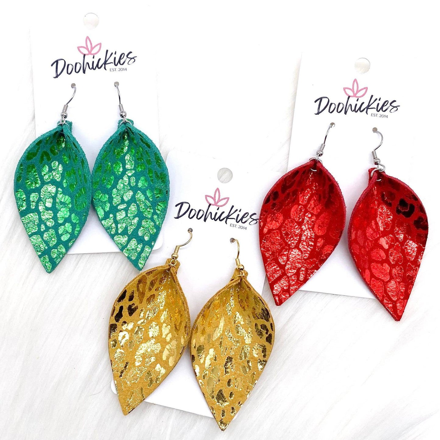 Leopard Lightbulb | Earrings - Red