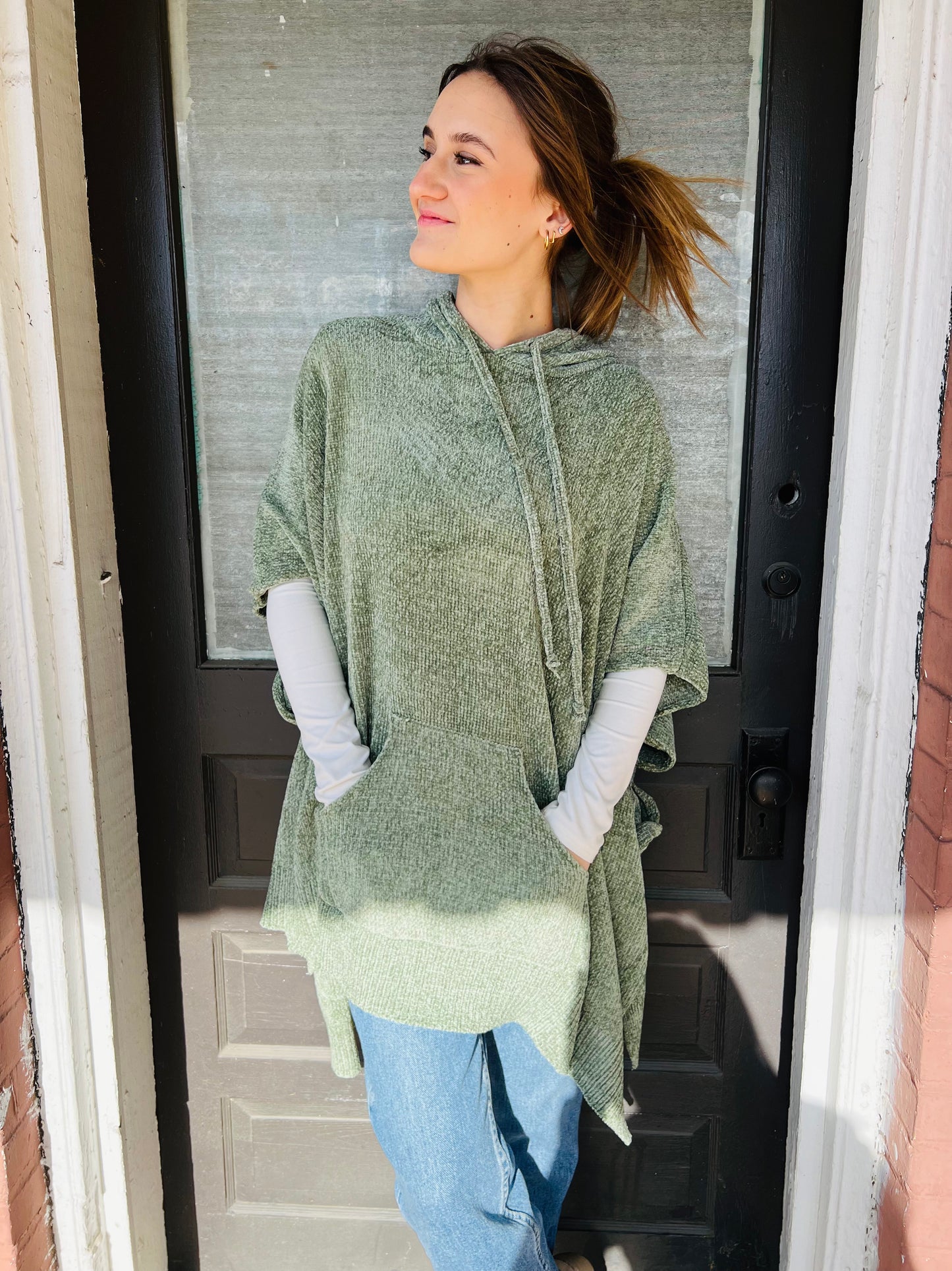 Modernized Hooded Poncho
