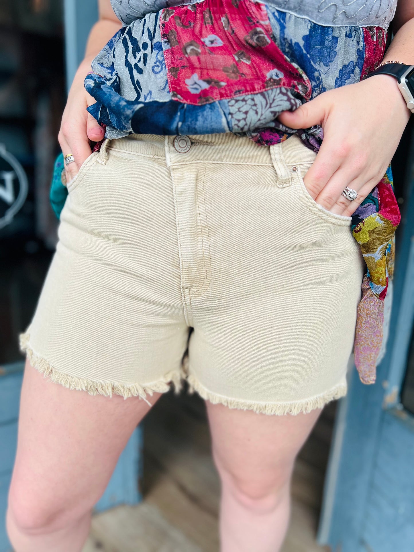 Brooke | Acid Wash Shorts