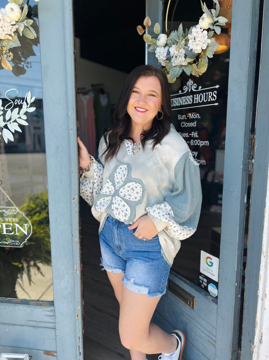 POL Jedida | Floral Patchwork Top