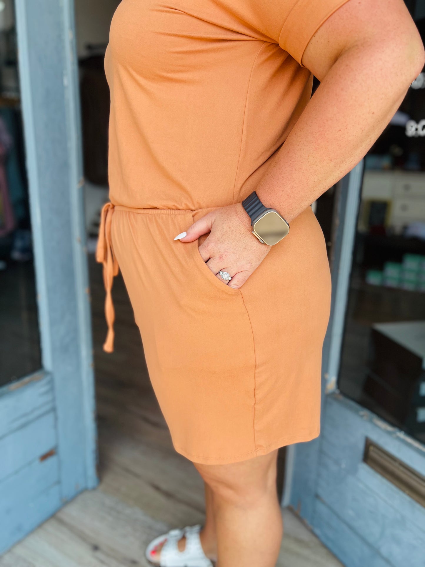 Lola | Butter Soft Curvy Romper - Orange