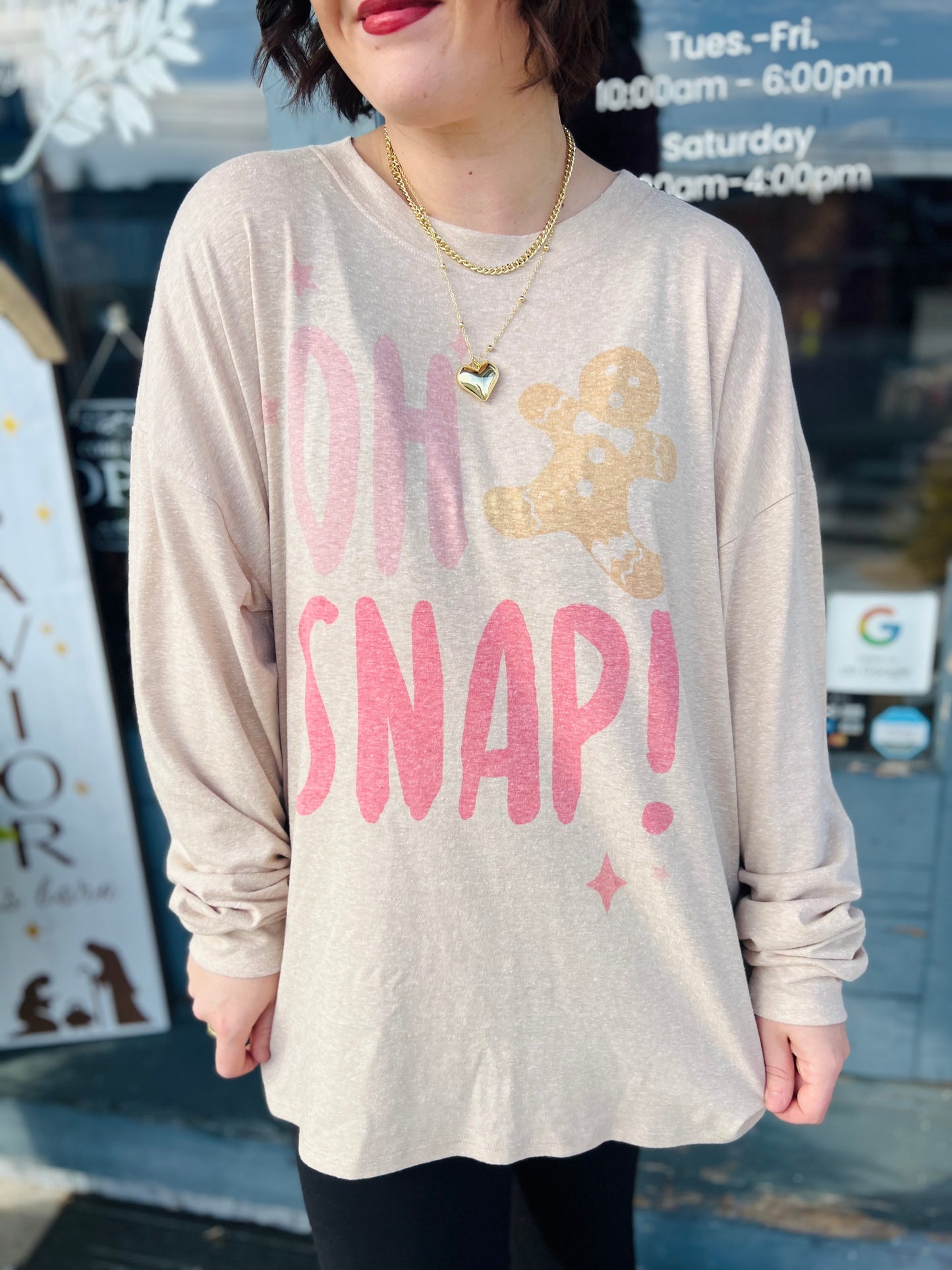 Oh Snap Oversized Top