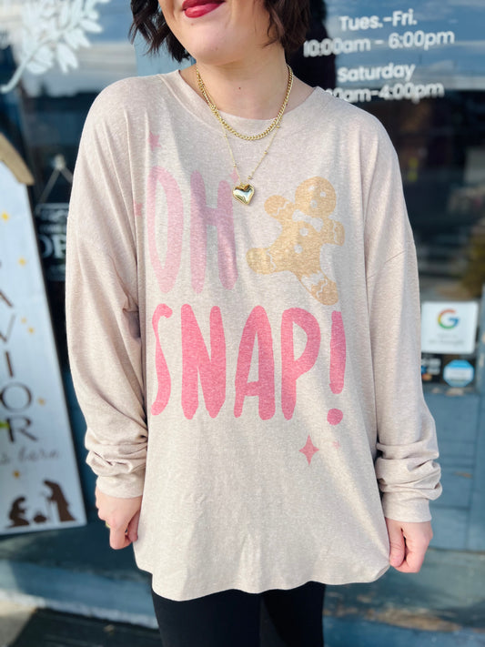 Oh Snap Oversized Top