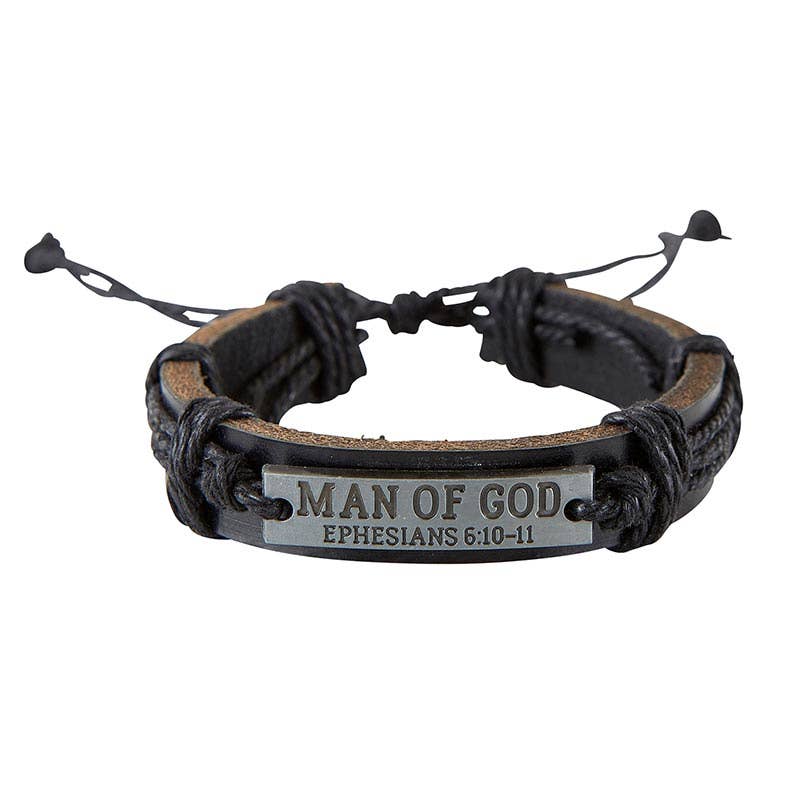 Man of God | Bracelet - Black