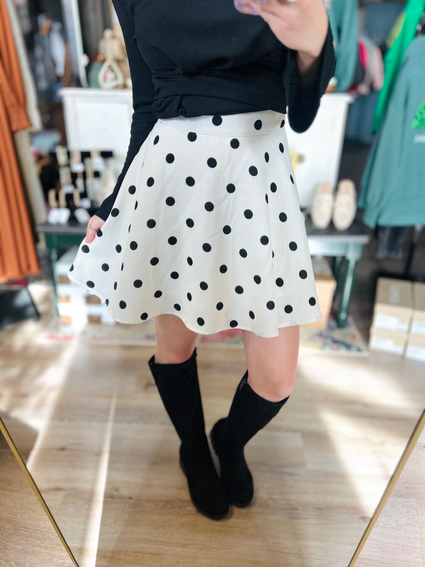 Polka Dot Skirt - S