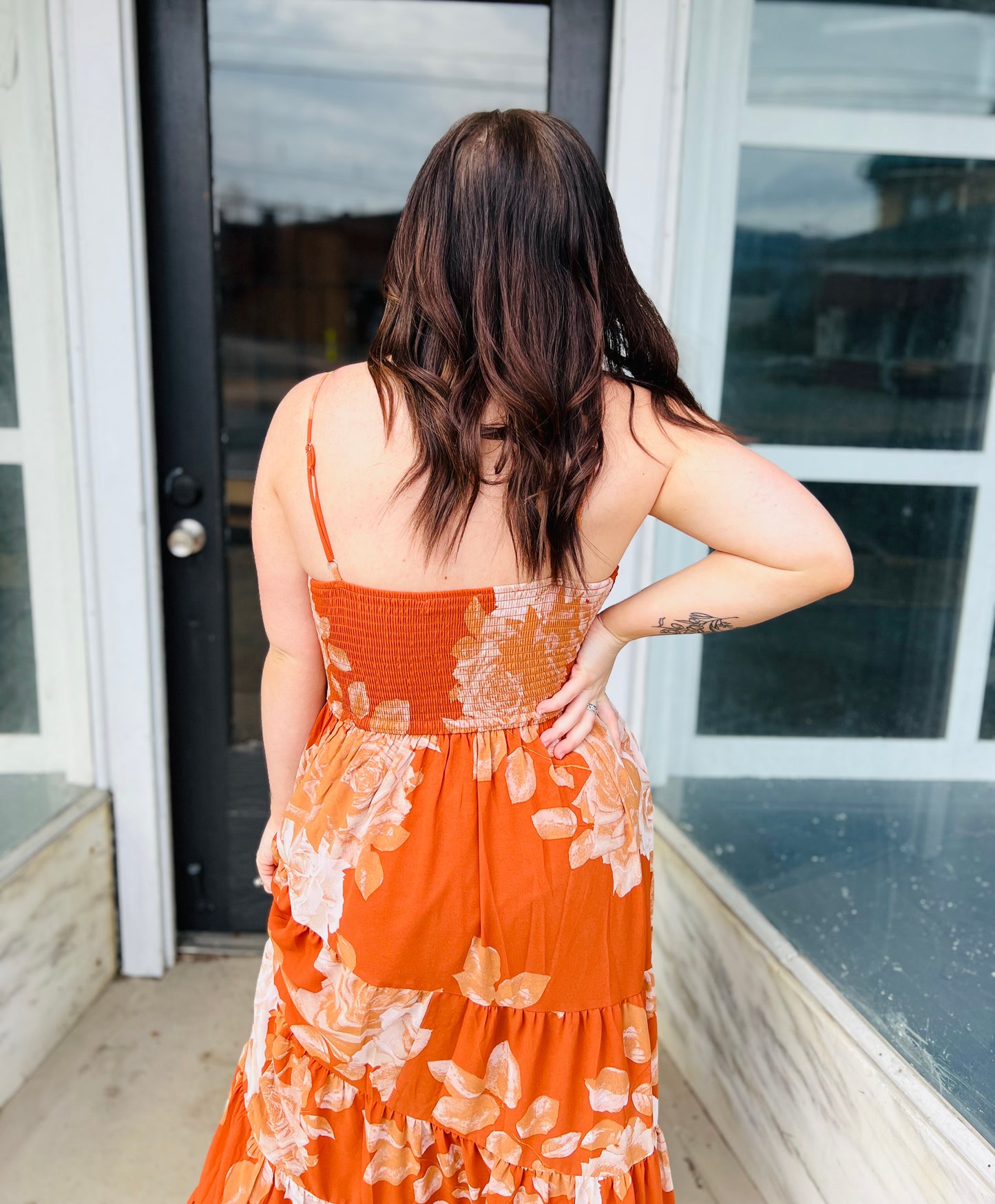 Floral Spiral Tiered | Maxi Dress
