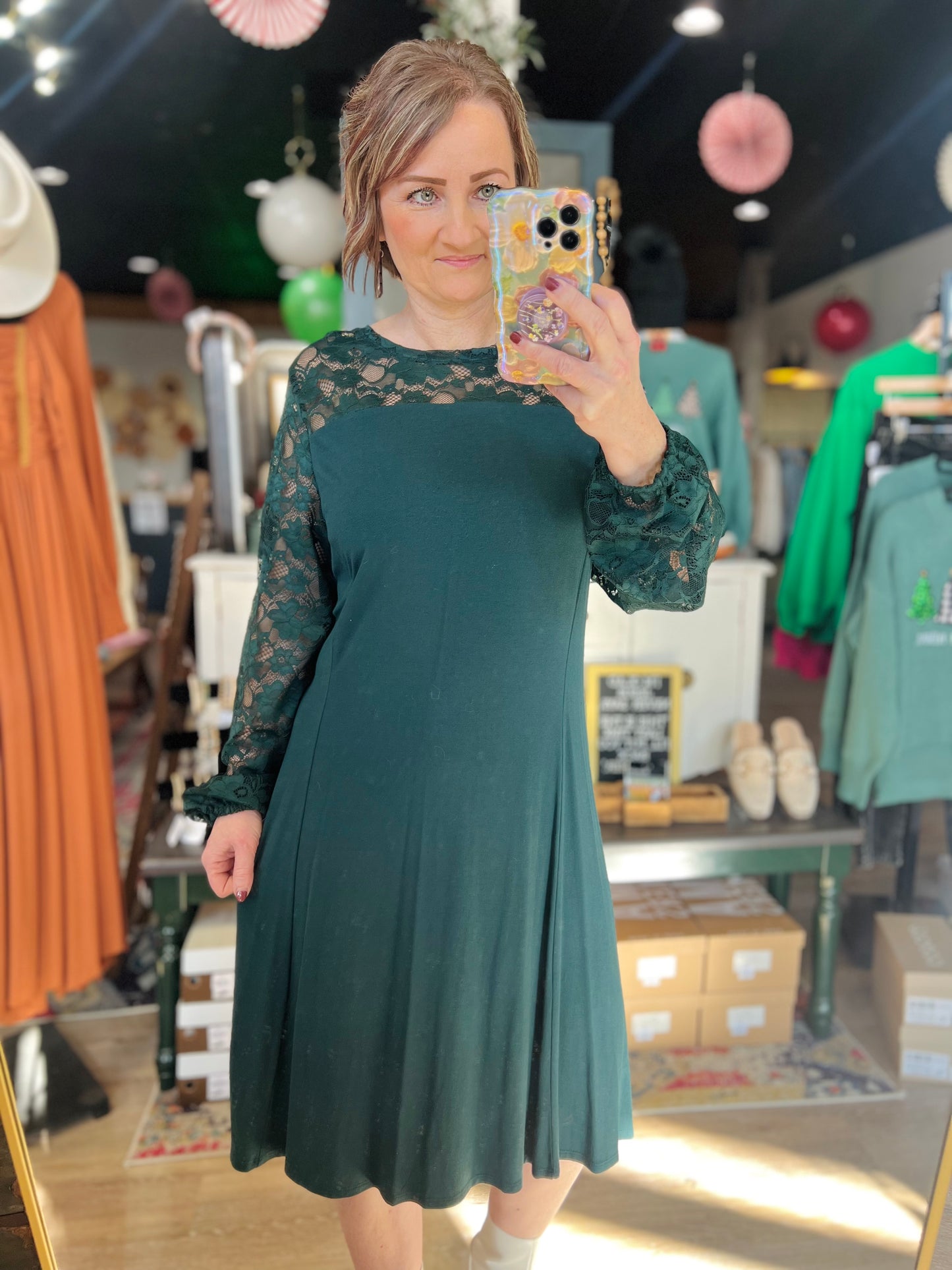 Apt. 9 Green Lace Dress - XL