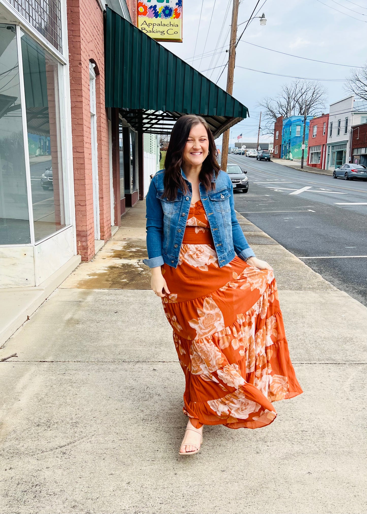Floral Spiral Tiered | Maxi Dress