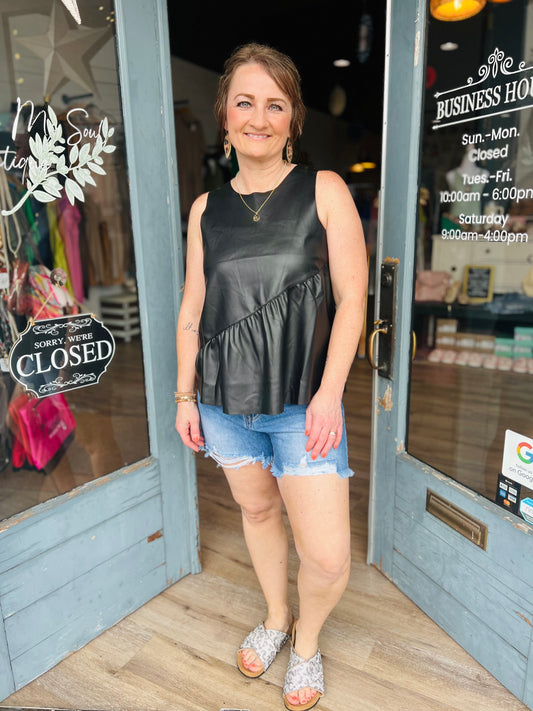 Julie's Favorite Leather Top