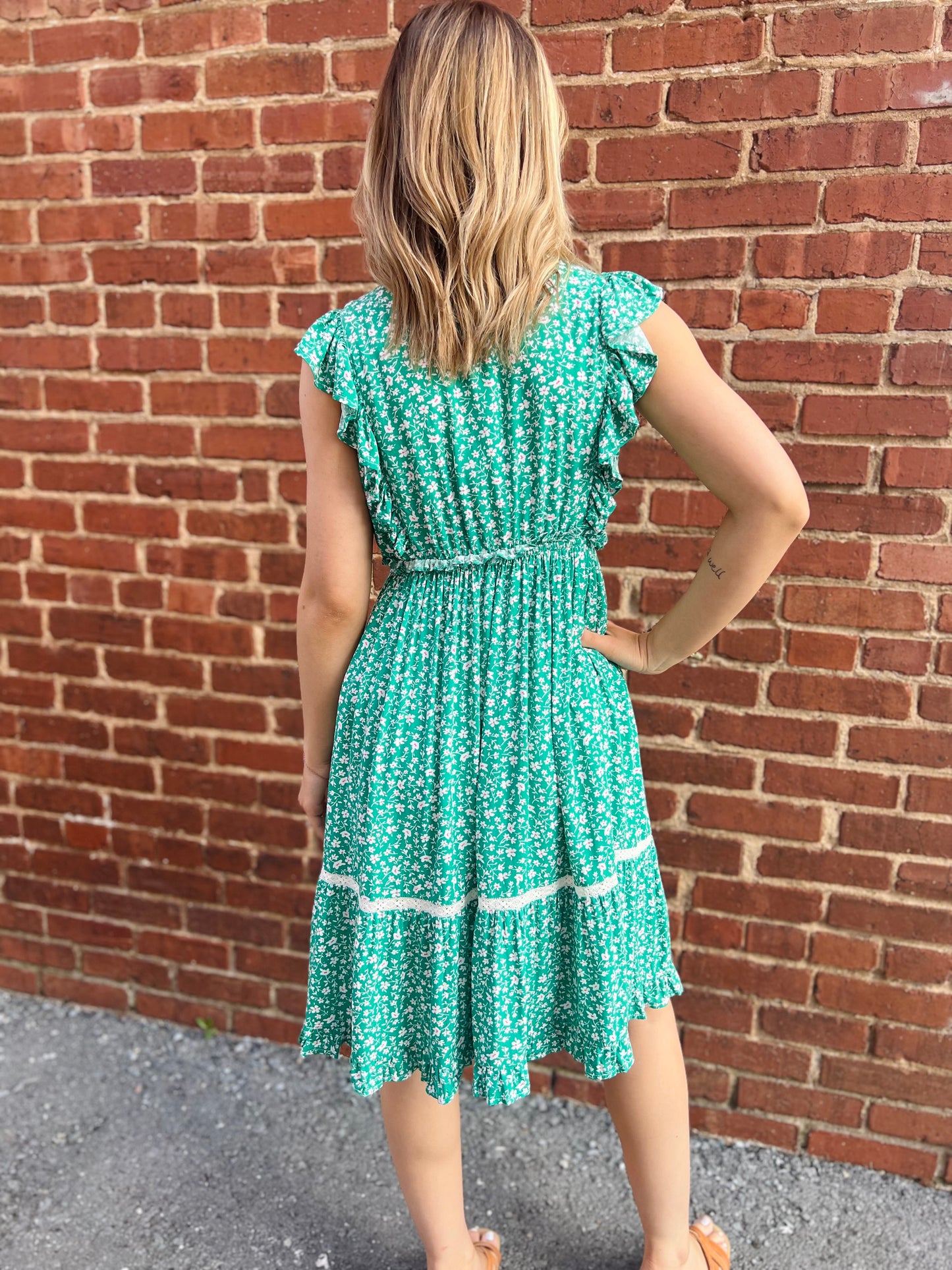 Ruffled Lace Dress