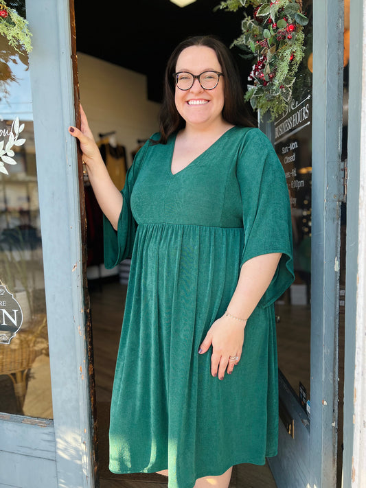 Winter Holiday Midi Dress | Curvy