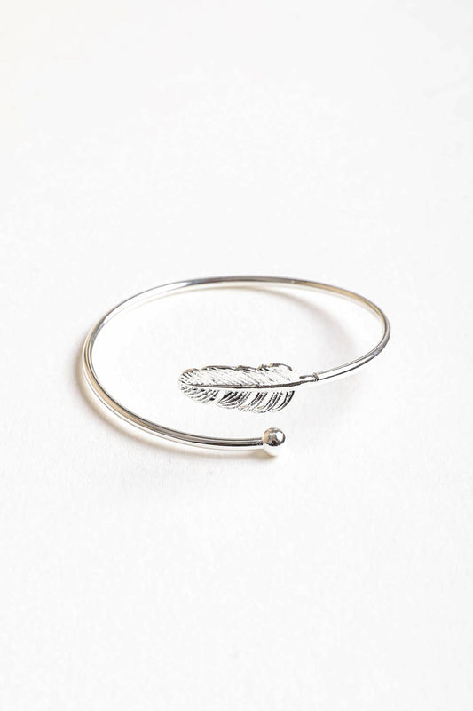 Silver Feather Cuff/Bangle