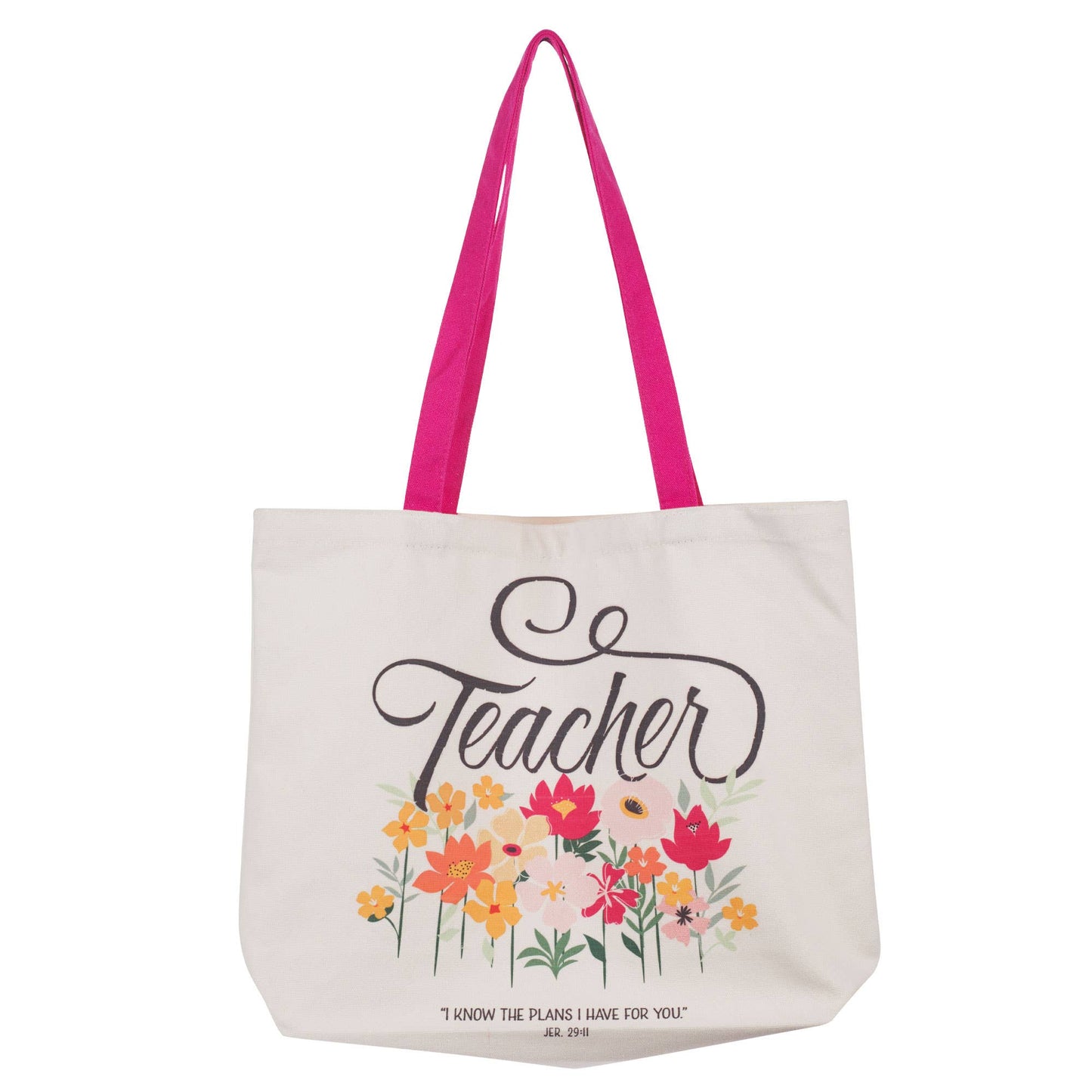 I Know the Plans | Teacher Canvas Tote Bag - Jeremiah 29:11
