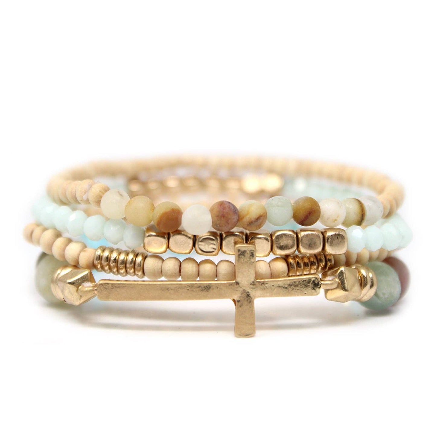 Jasper Stack Bracelet - Mint