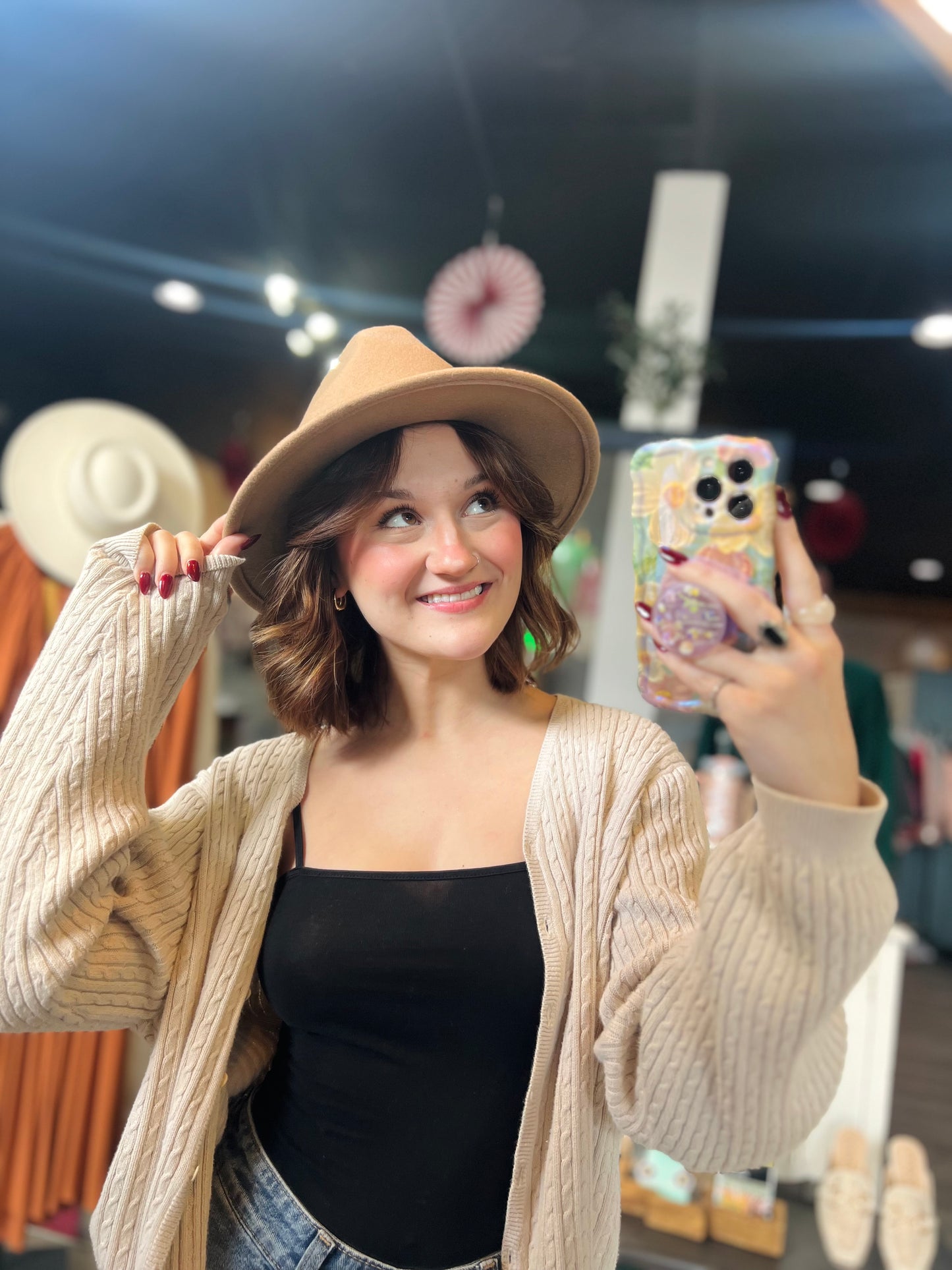 Tan Fedora Hat