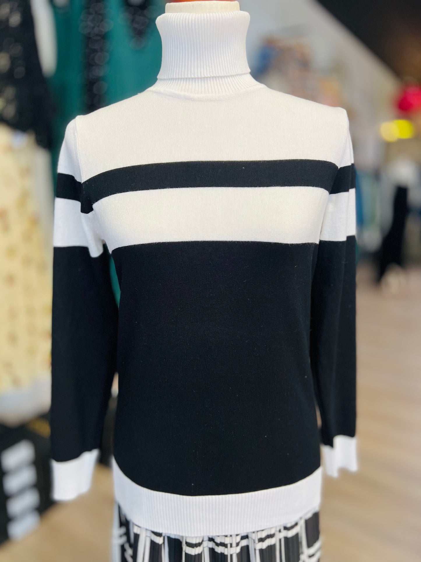 Joseph A Stripe Sweater - Size Small