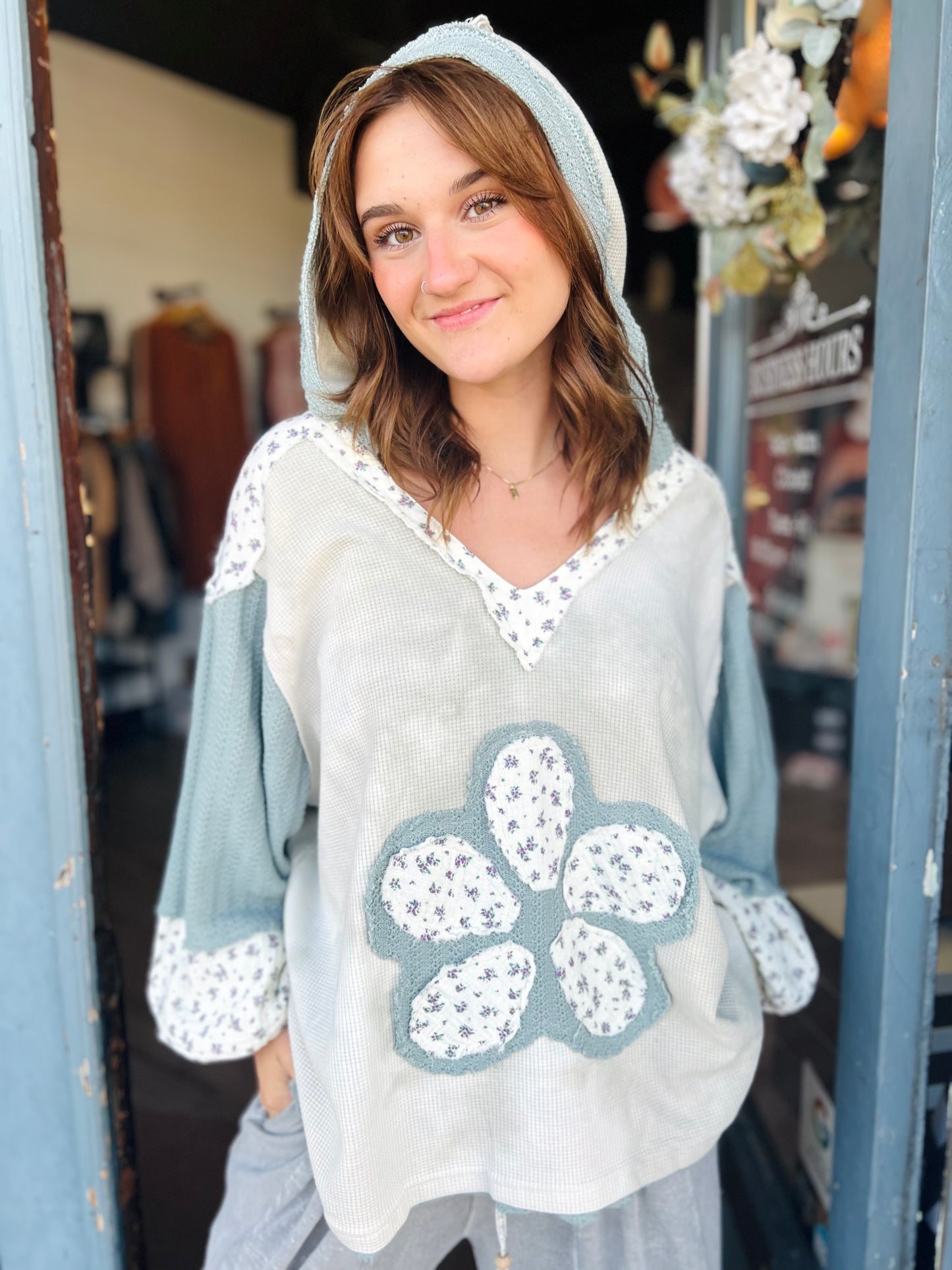 POL Jedida | Floral Patchwork Top