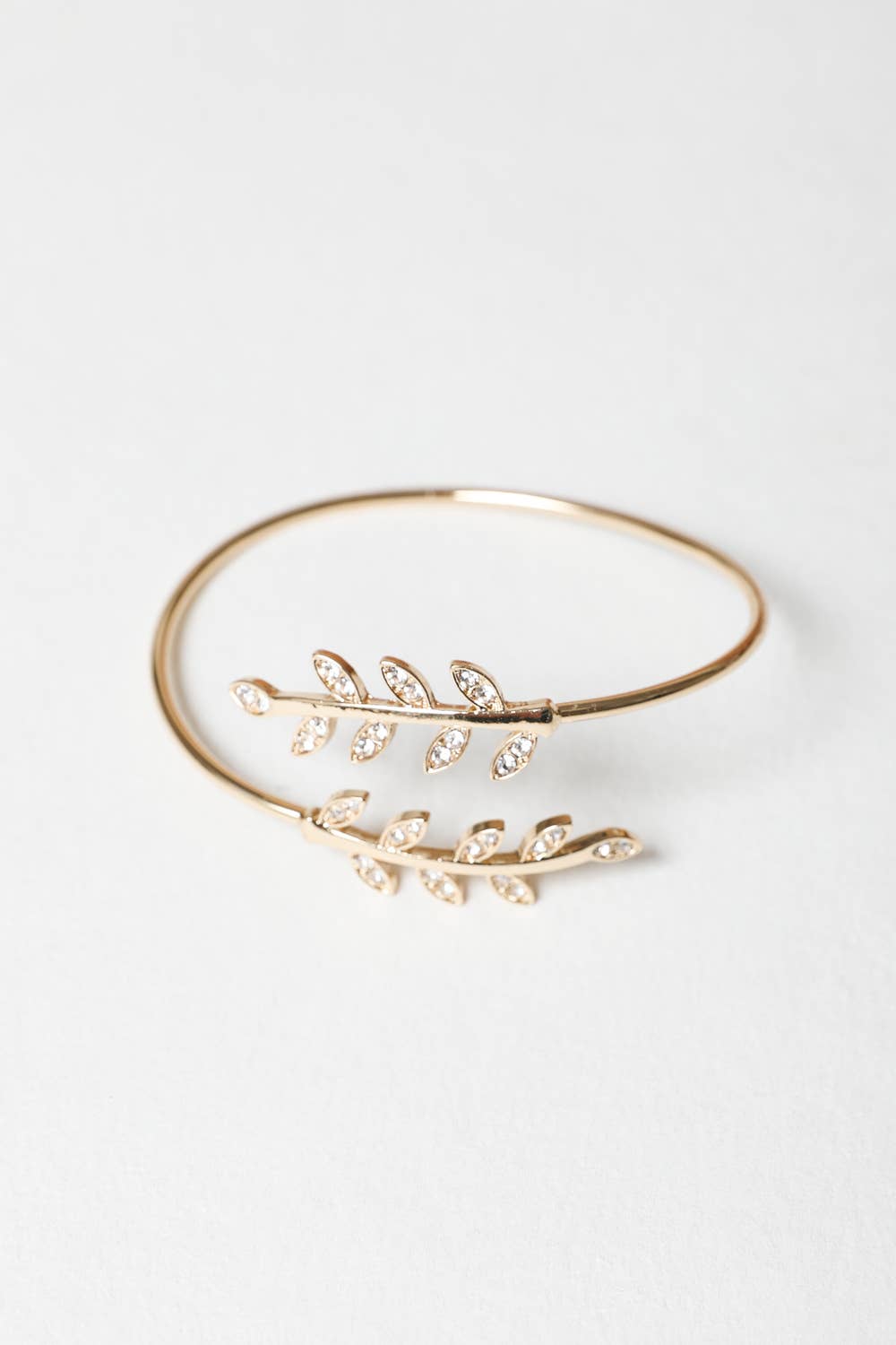Olive Leaf Gold Bangle/Cuff