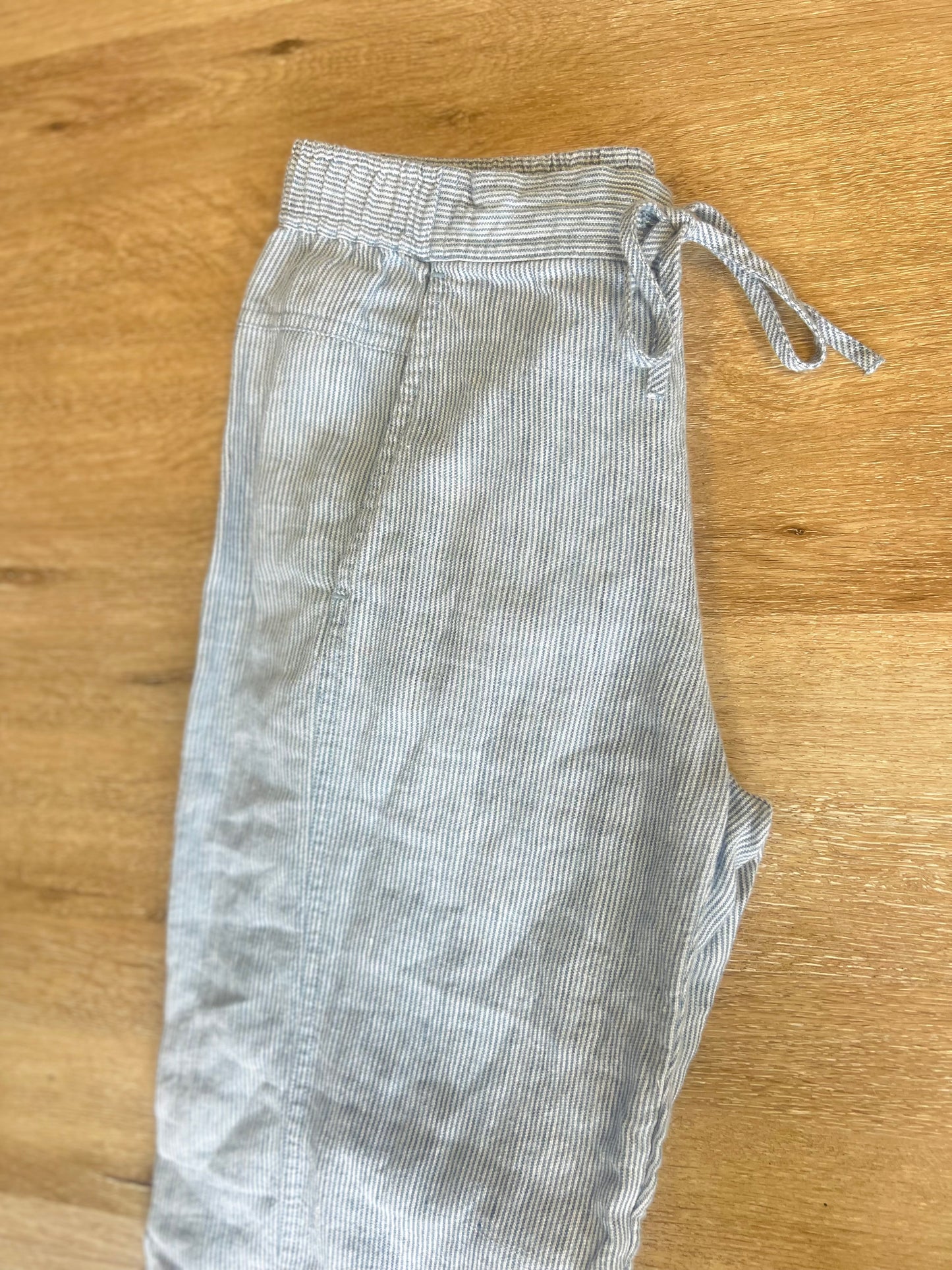 Blue Stripe Paperbag Pants - Size XS