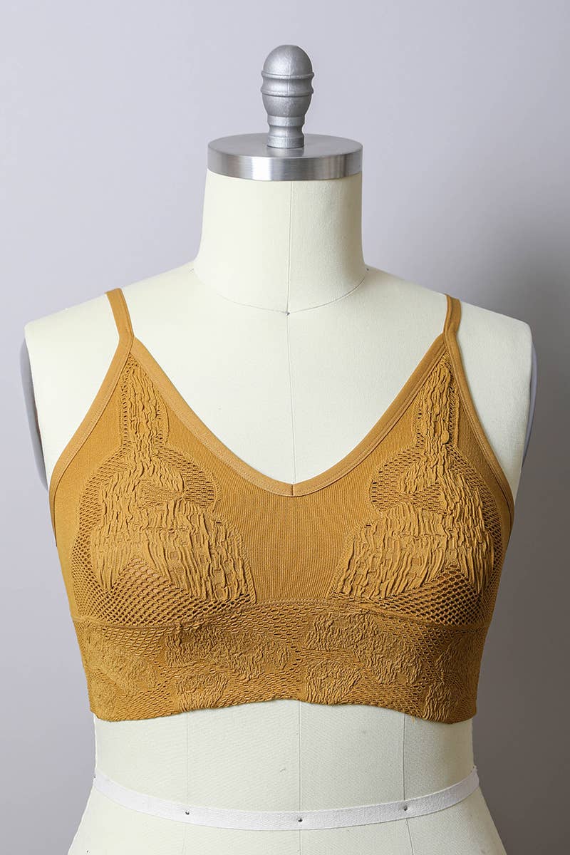 Seamless Padded Mustard Brami - Curvy